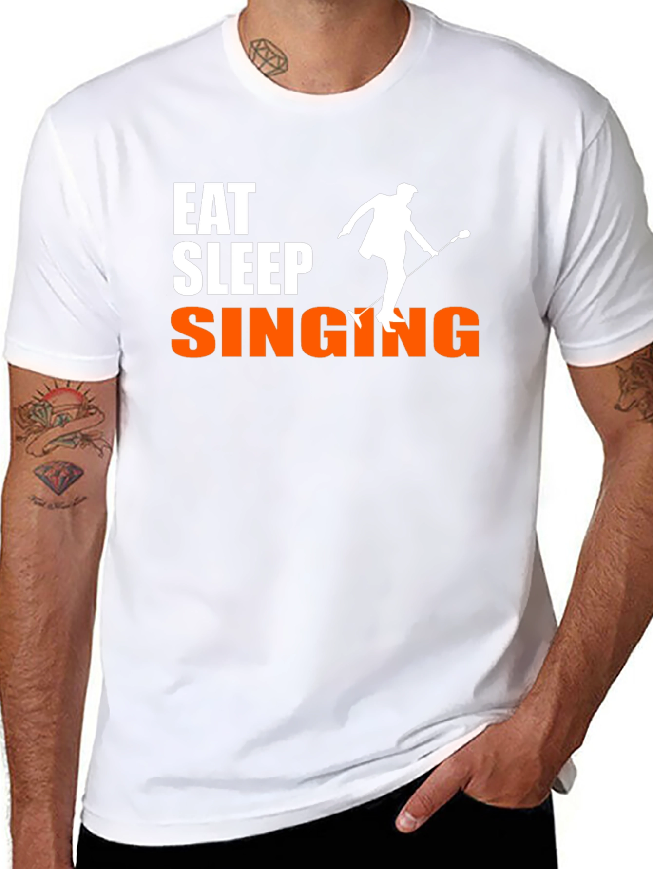 Eat Sleep Singing Black T-Shirt