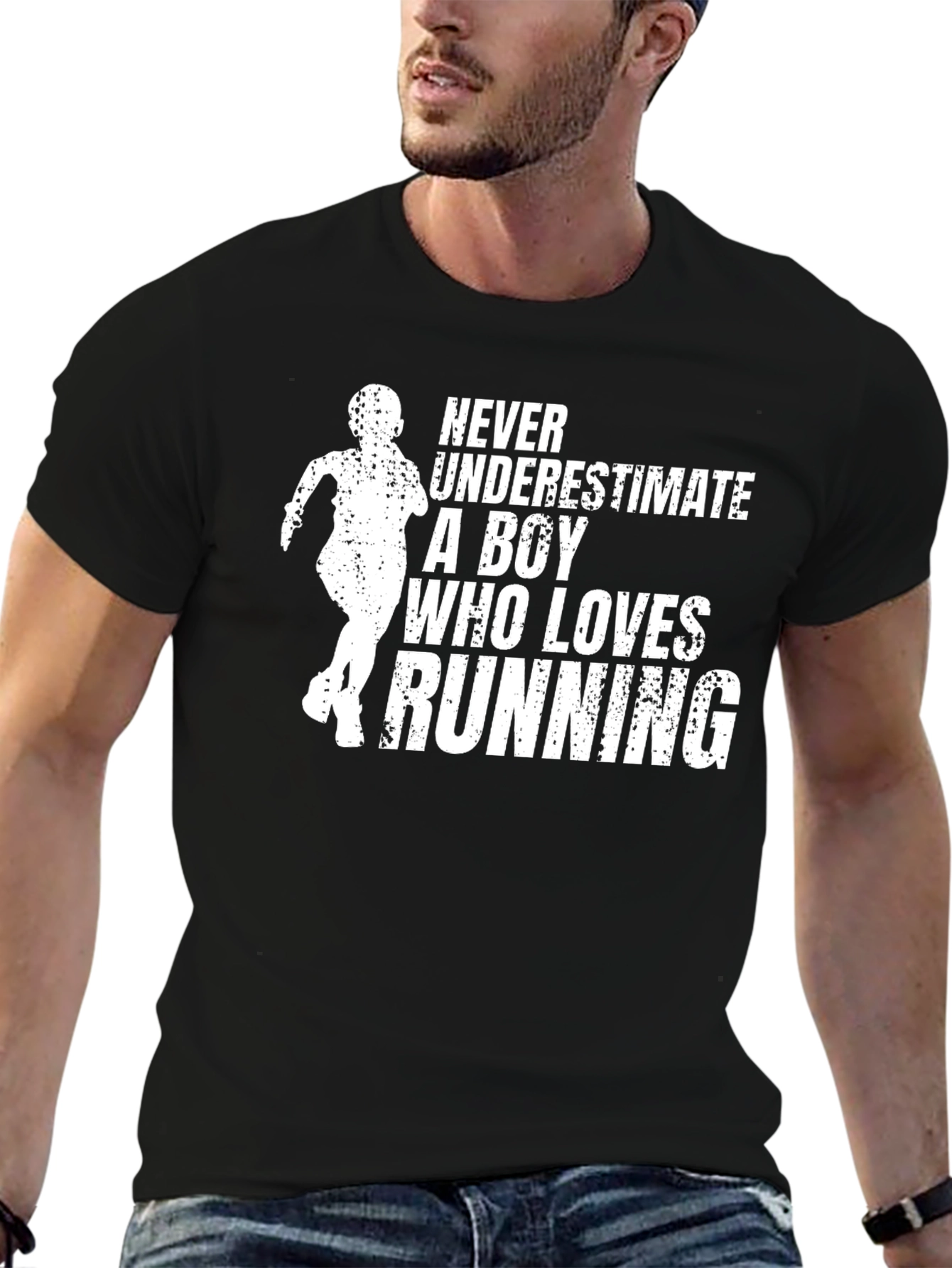 Running Boy Graphic Tee - Never Underestimate!