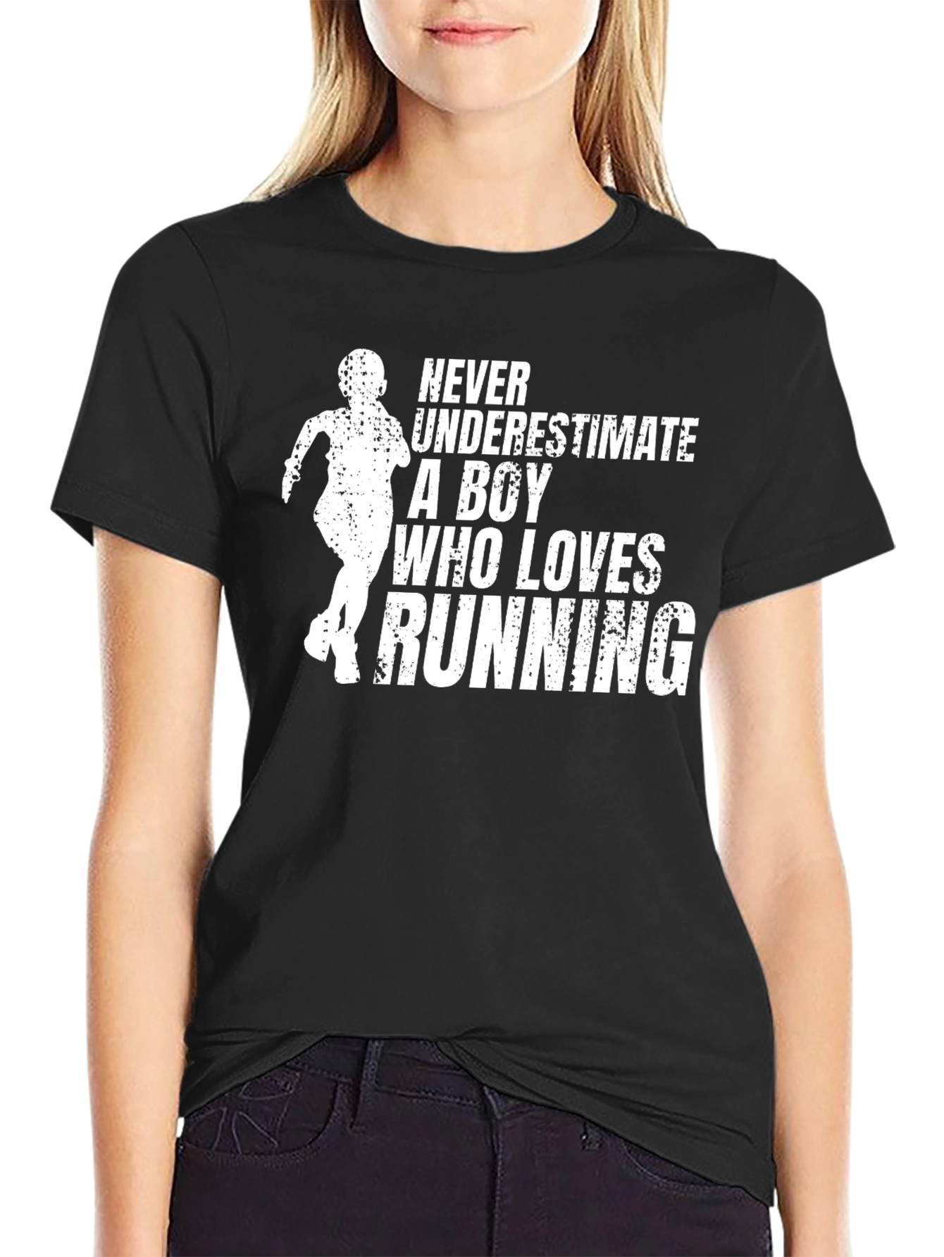 Running Boy Graphic Tee - Never Underestimate!