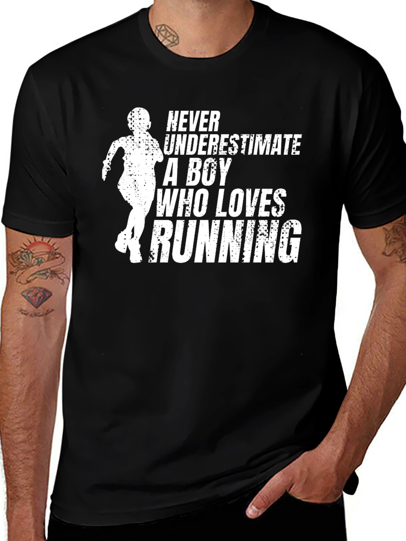 Running Boy Graphic Tee - Never Underestimate!