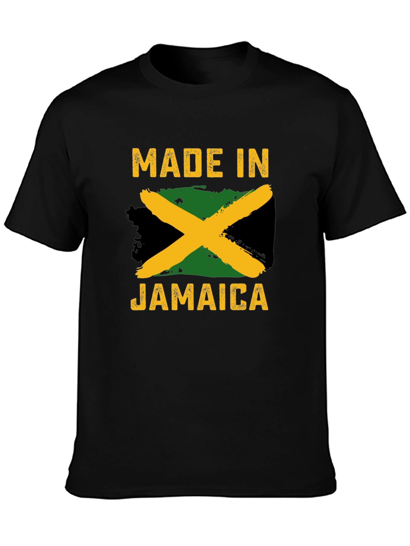 Made in Jamaica T-Shirt - Jamaican Flag Design