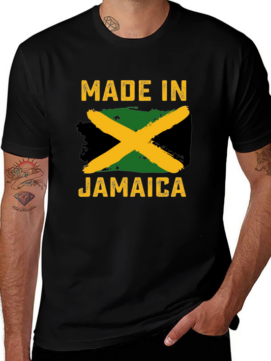 Made in Jamaica T-Shirt - Jamaican Flag Design