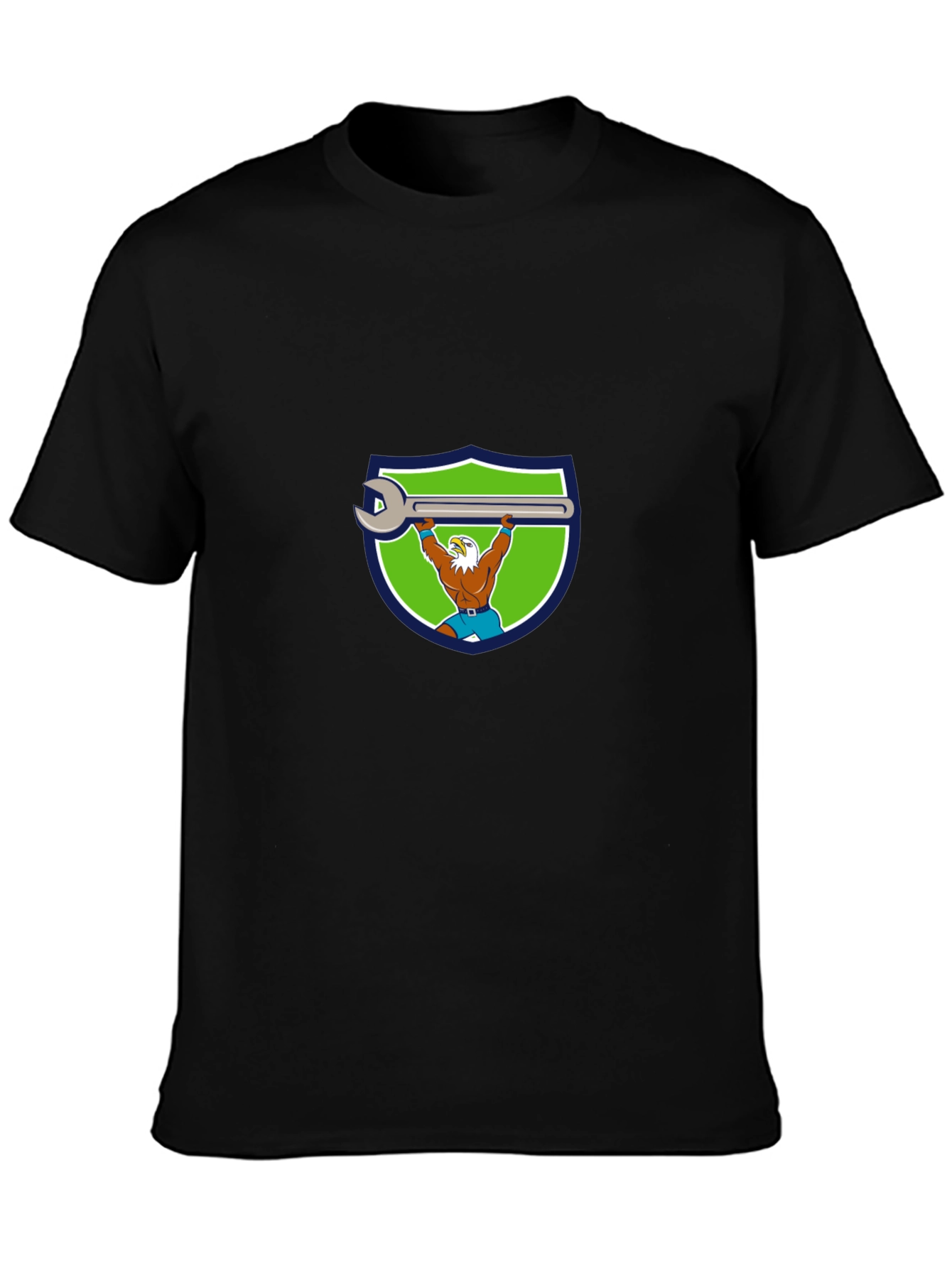 Mechanic Eagle T-Shirt - Power Lifting Wrench Design