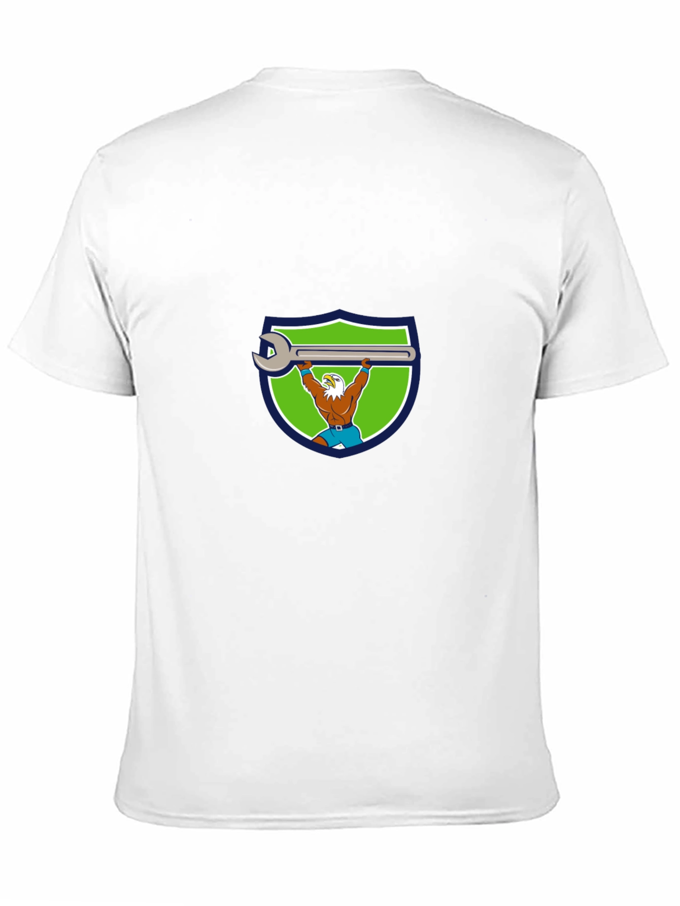 Mechanic Eagle T-Shirt - Power Lifting Wrench Design