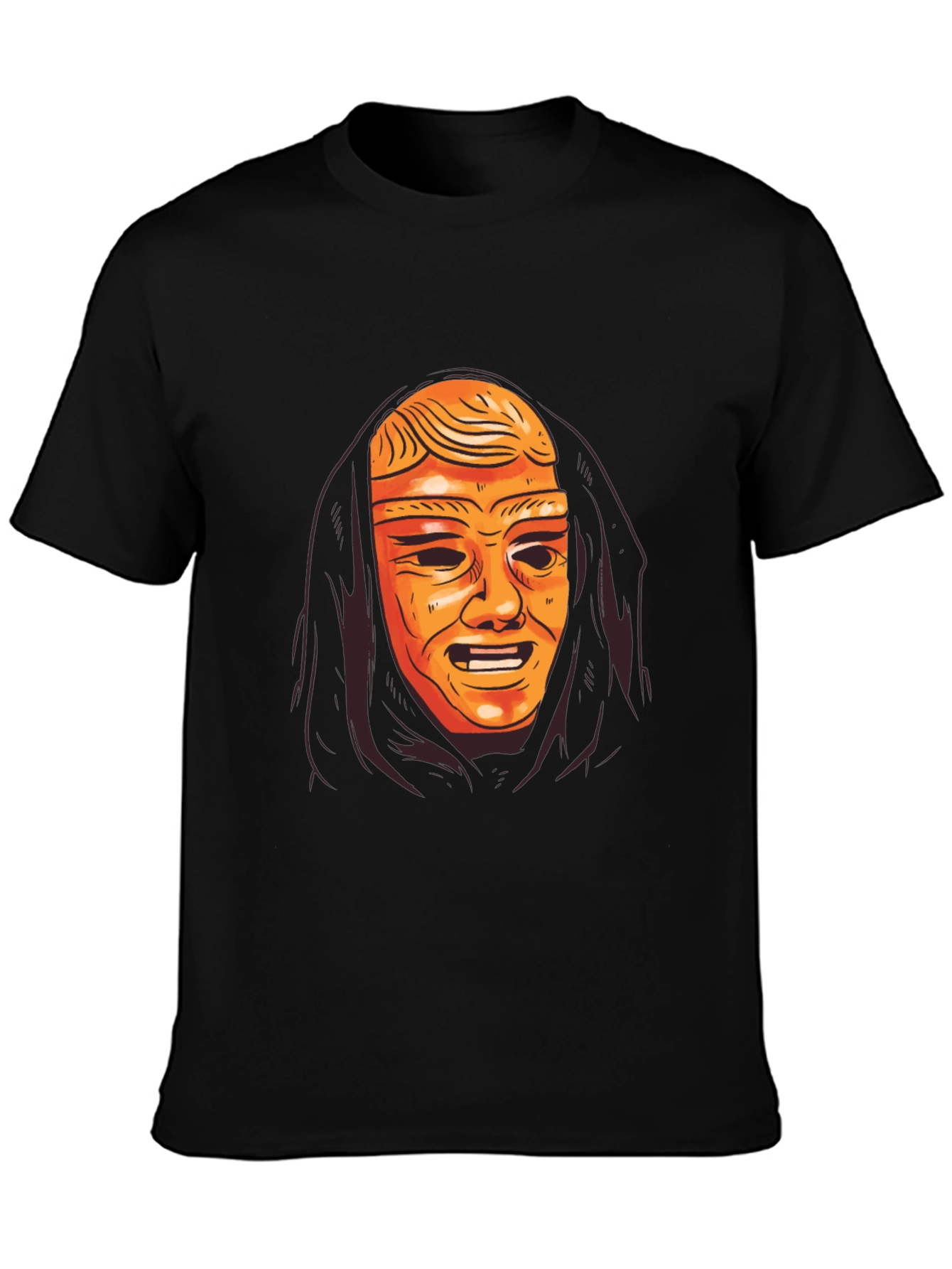 Mystic Mask Graphic Tee - Black Unisex T-Shirt