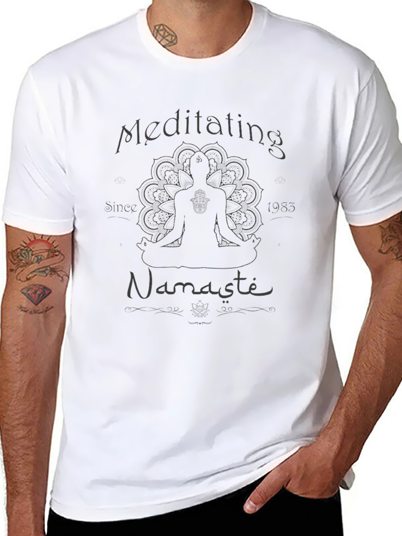 Meditating Namaste Graphic Tee