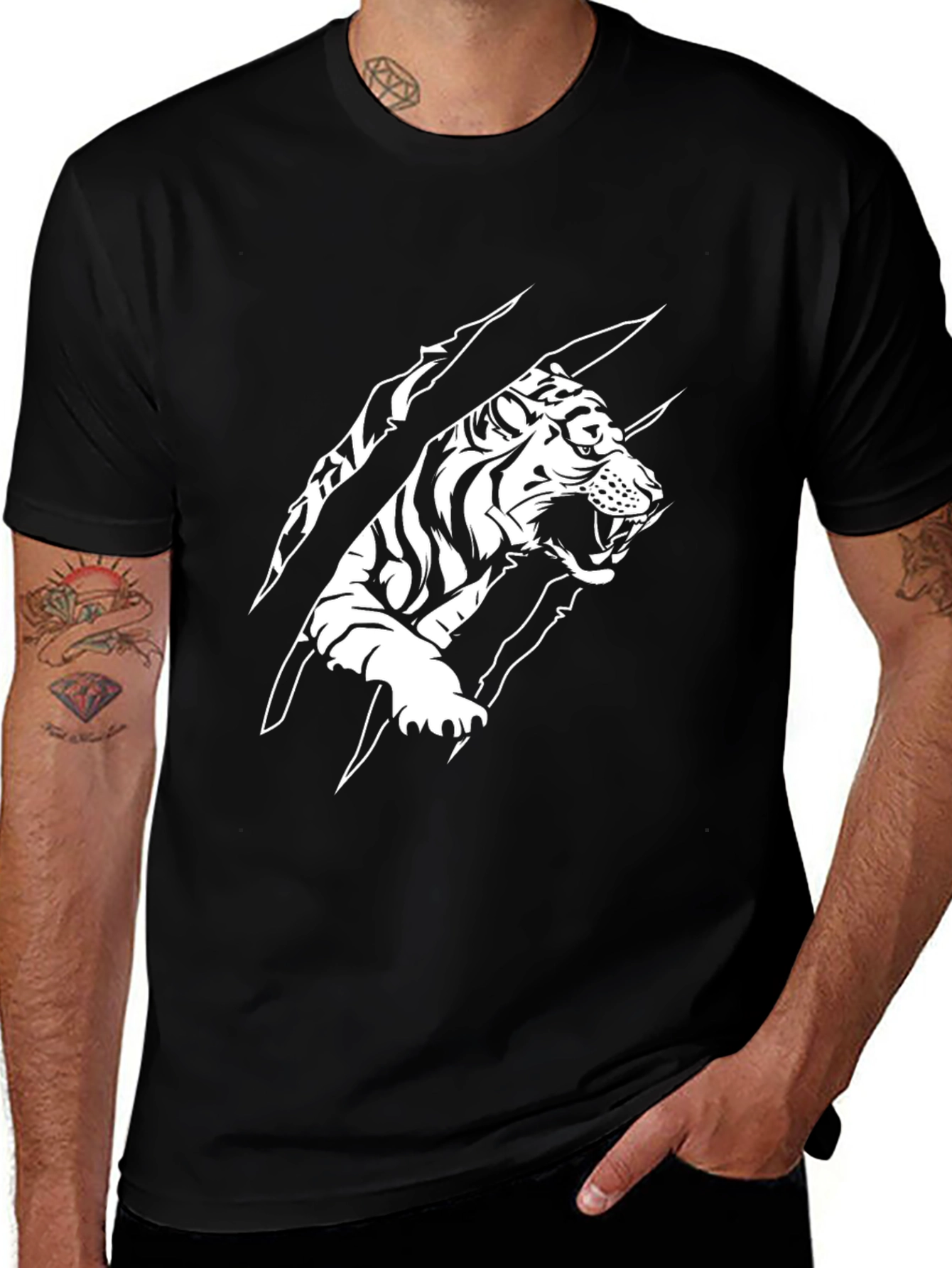 Tiger Graphic Tee - Fierce Black T-Shirt
