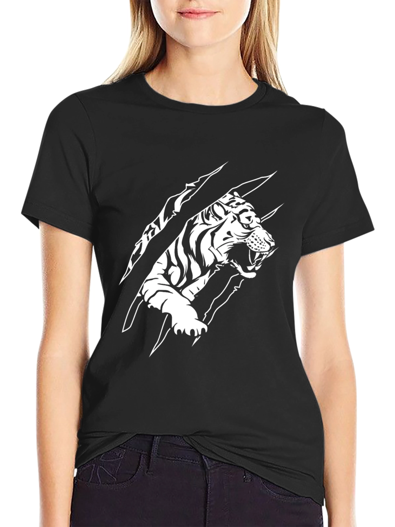 Tiger Graphic Tee - Fierce Black T-Shirt