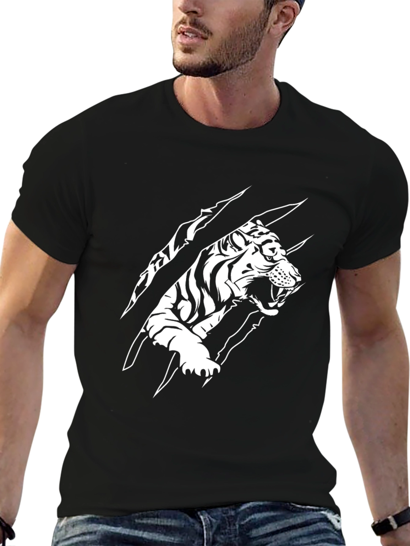Tiger Graphic Tee - Fierce Black T-Shirt