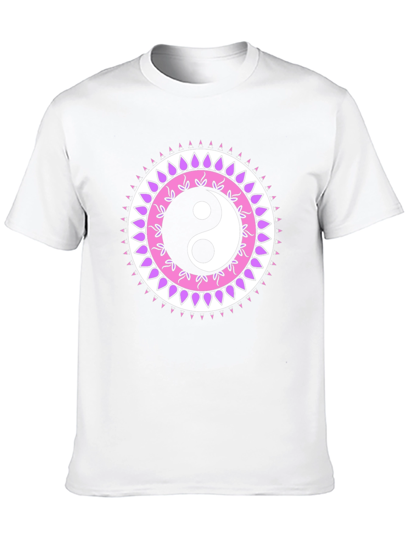 Yin Yang Mandala Graphic Tee - Black