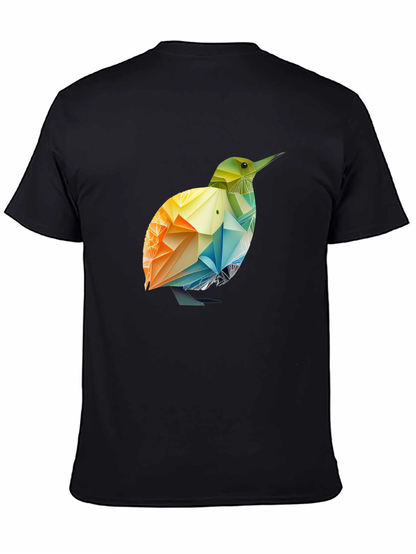 Geometric Bird T-Shirt - Black