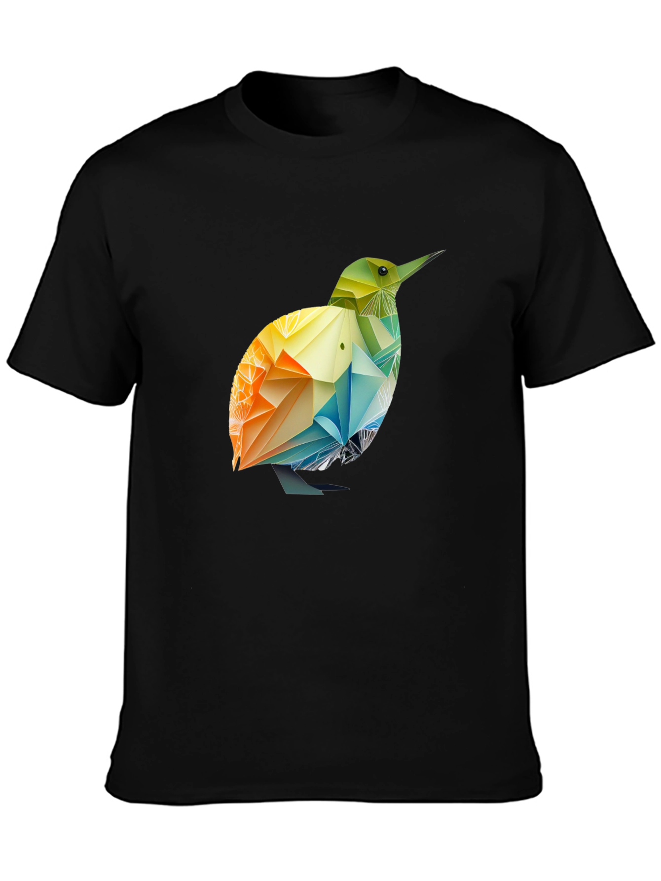 Geometric Bird T-Shirt - Black
