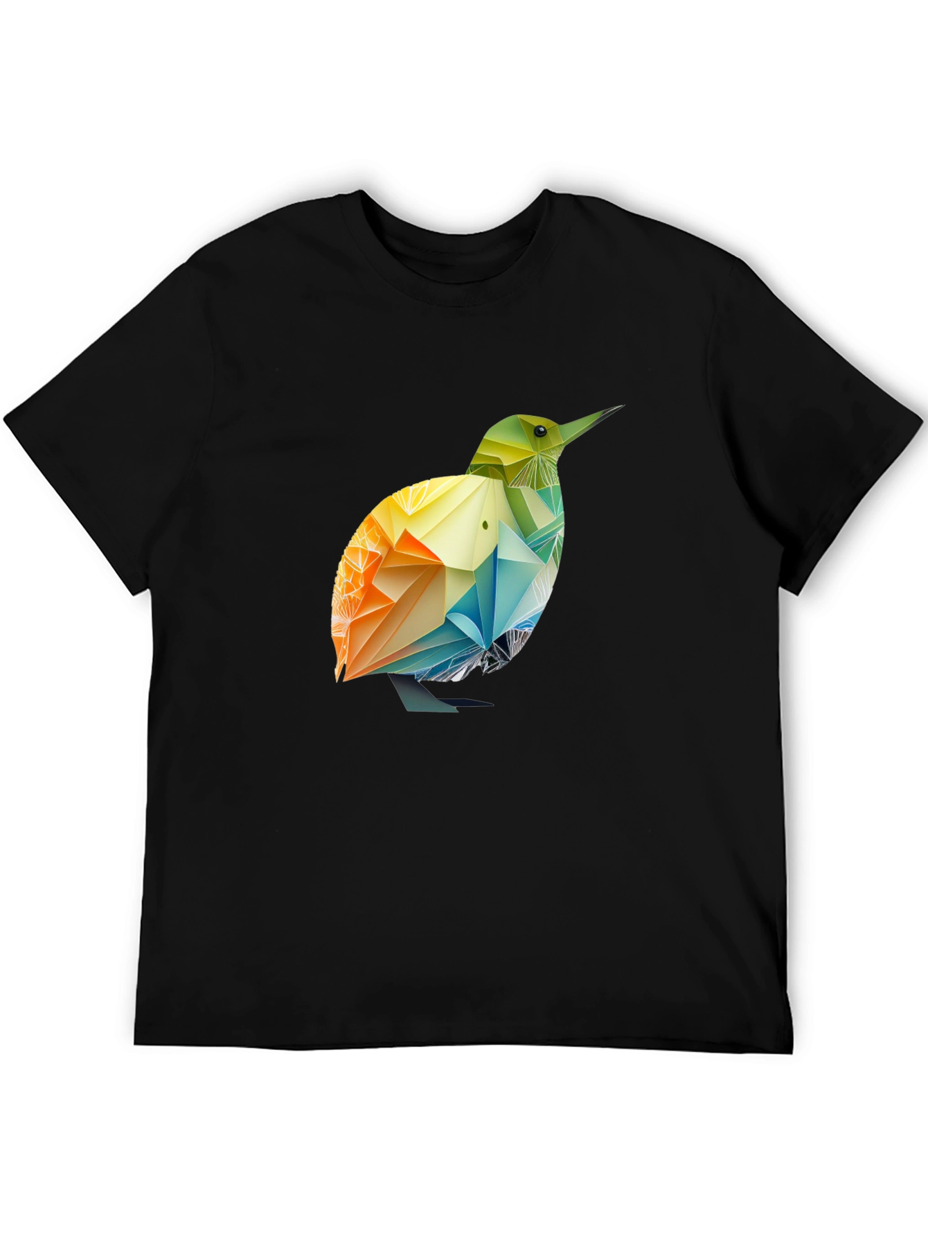 Geometric Bird T-Shirt - Black