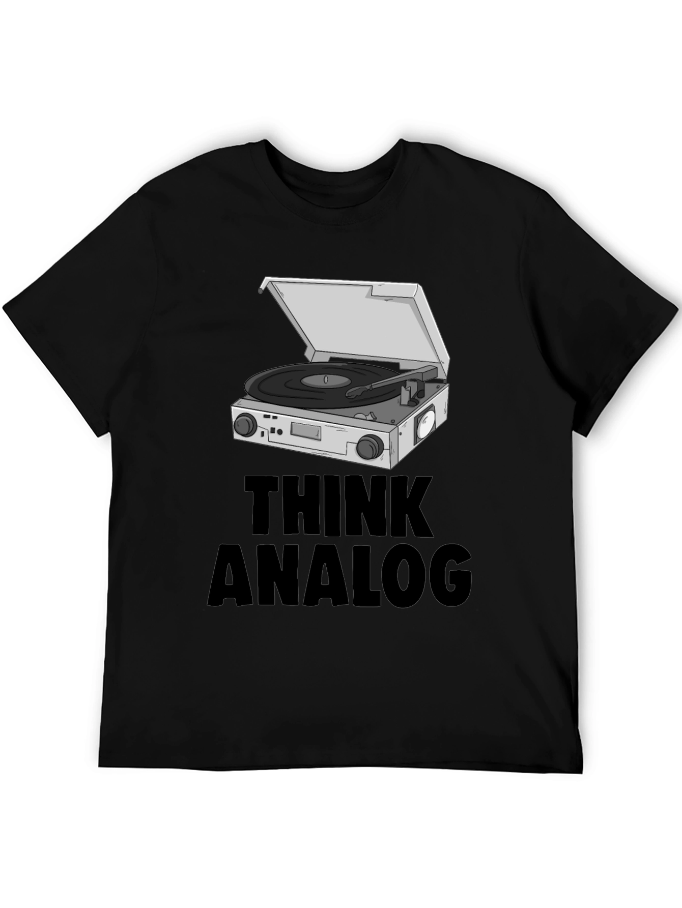 Think Analog Black Graphic T-Shirt