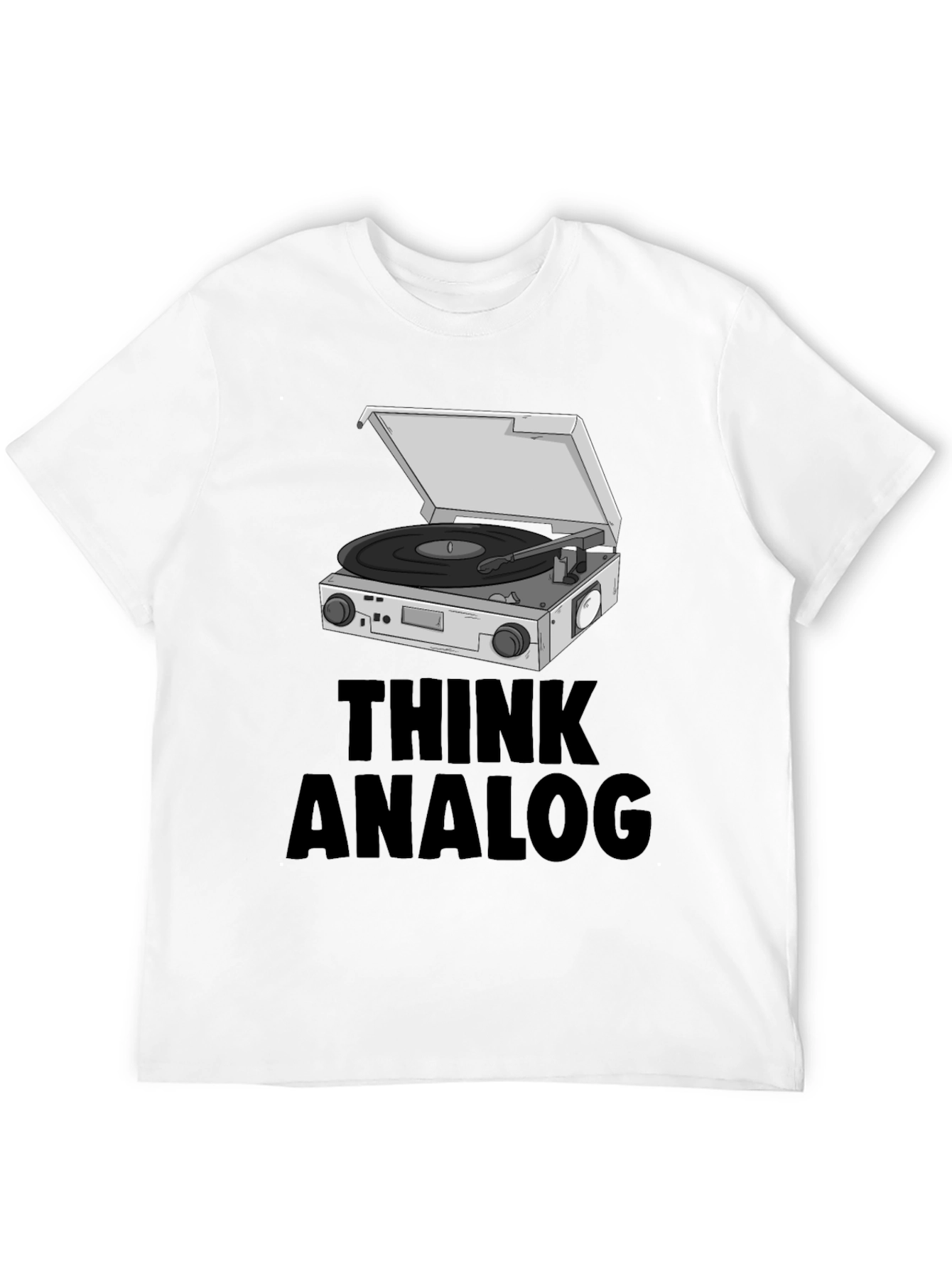 Think Analog Black Graphic T-Shirt