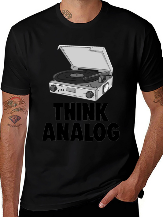 Think Analog Black Graphic T-Shirt
