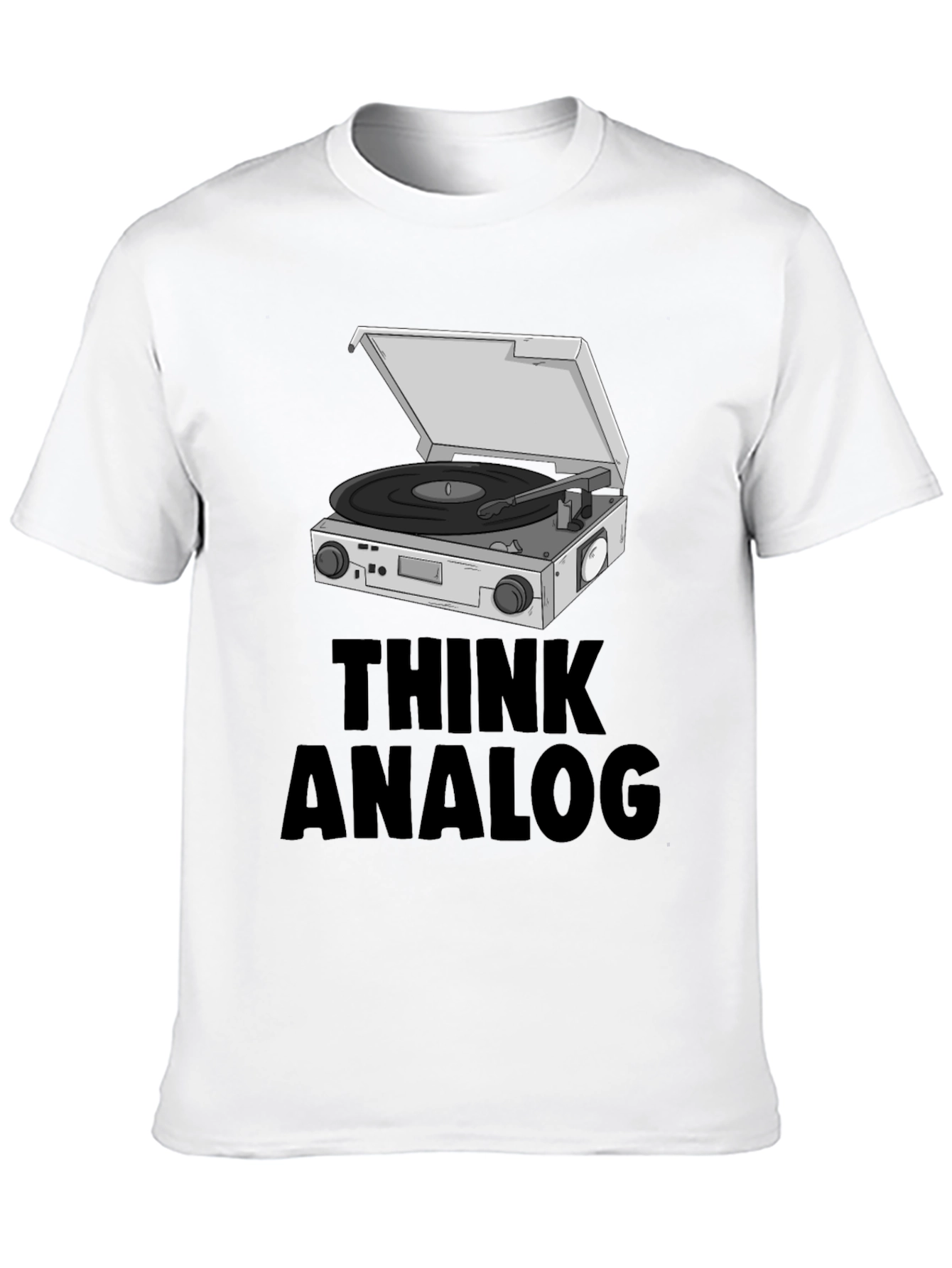 Think Analog Black Graphic T-Shirt