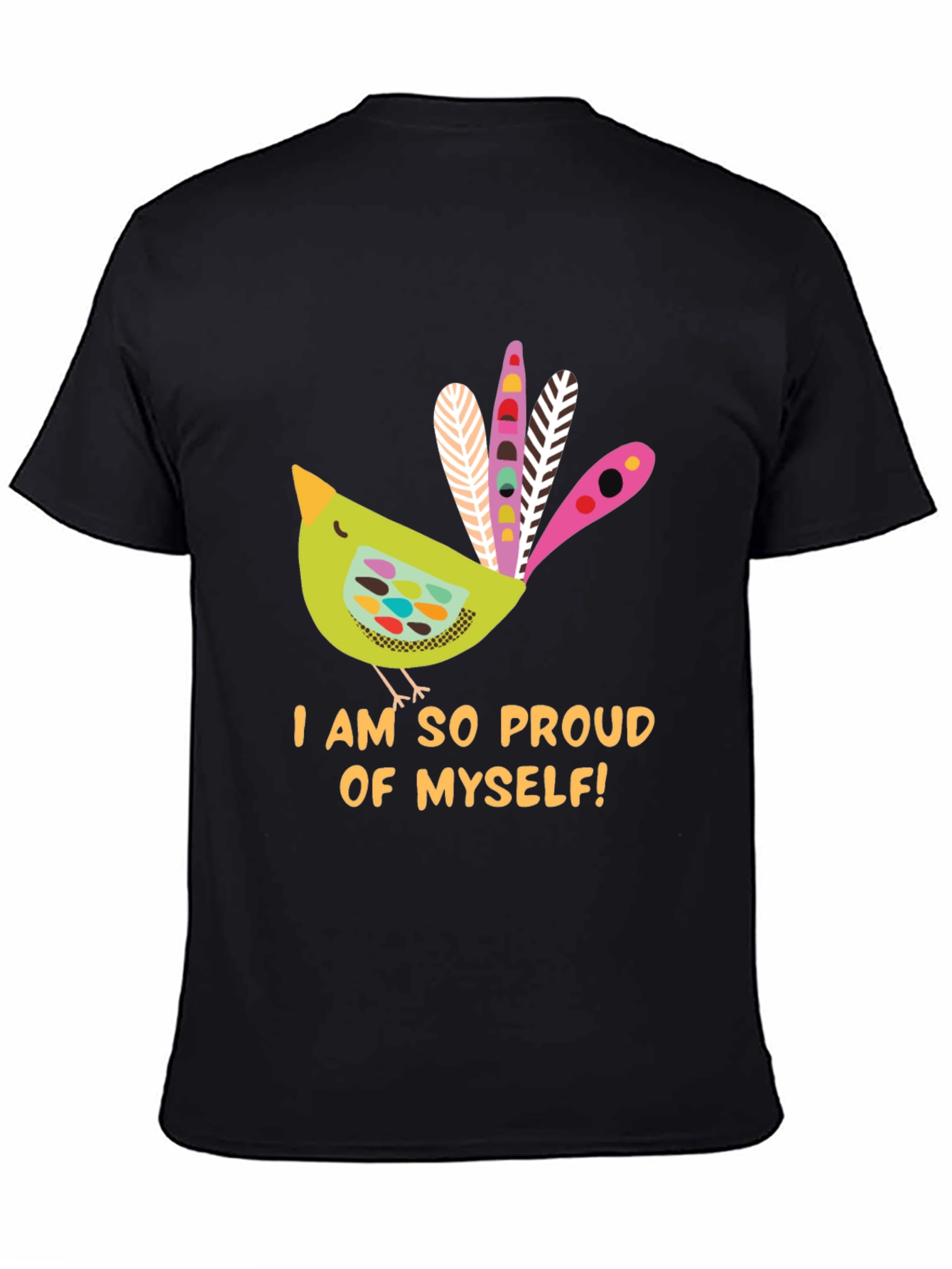 Proud Bird Graphic Tee - Black Unisex T-Shirt