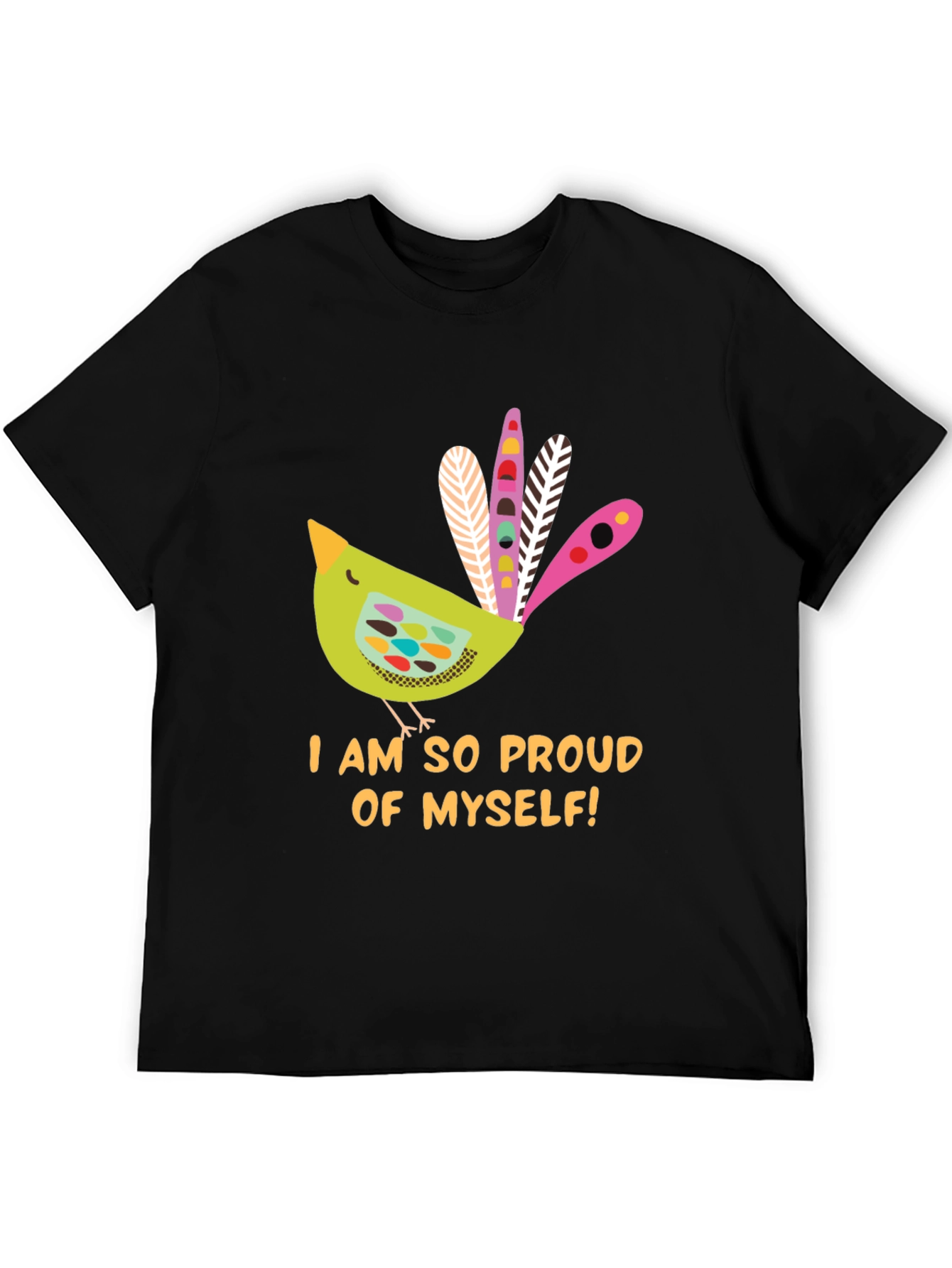 Proud Bird Graphic Tee - Black Unisex T-Shirt