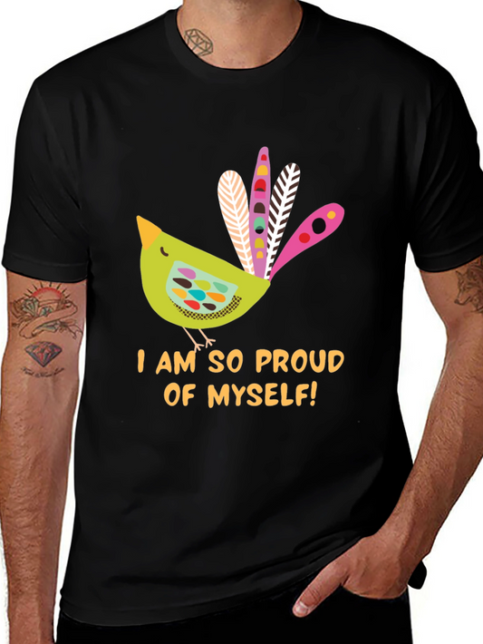 Proud Bird Graphic Tee - Black Unisex T-Shirt