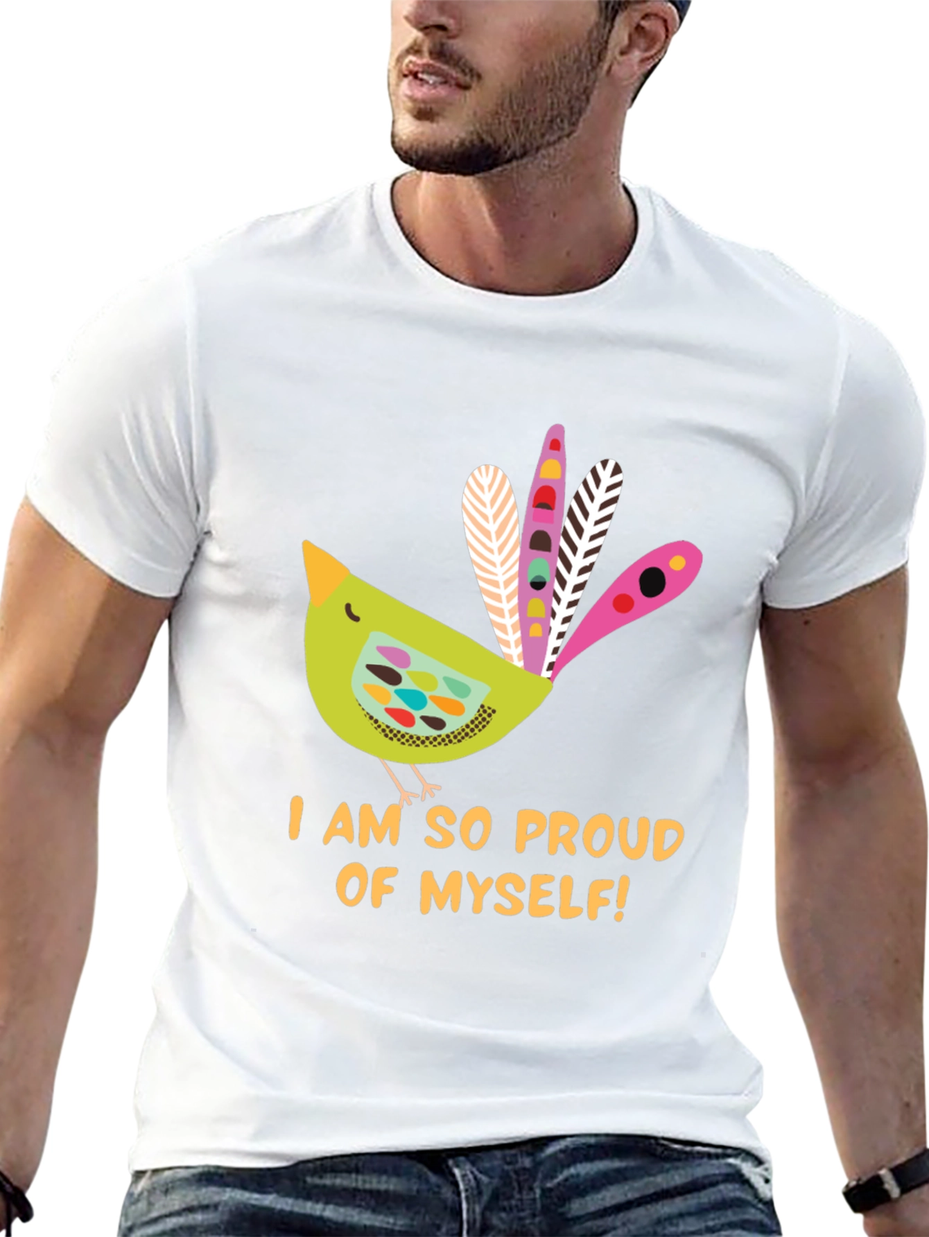 Proud Bird Graphic Tee - Black Unisex T-Shirt