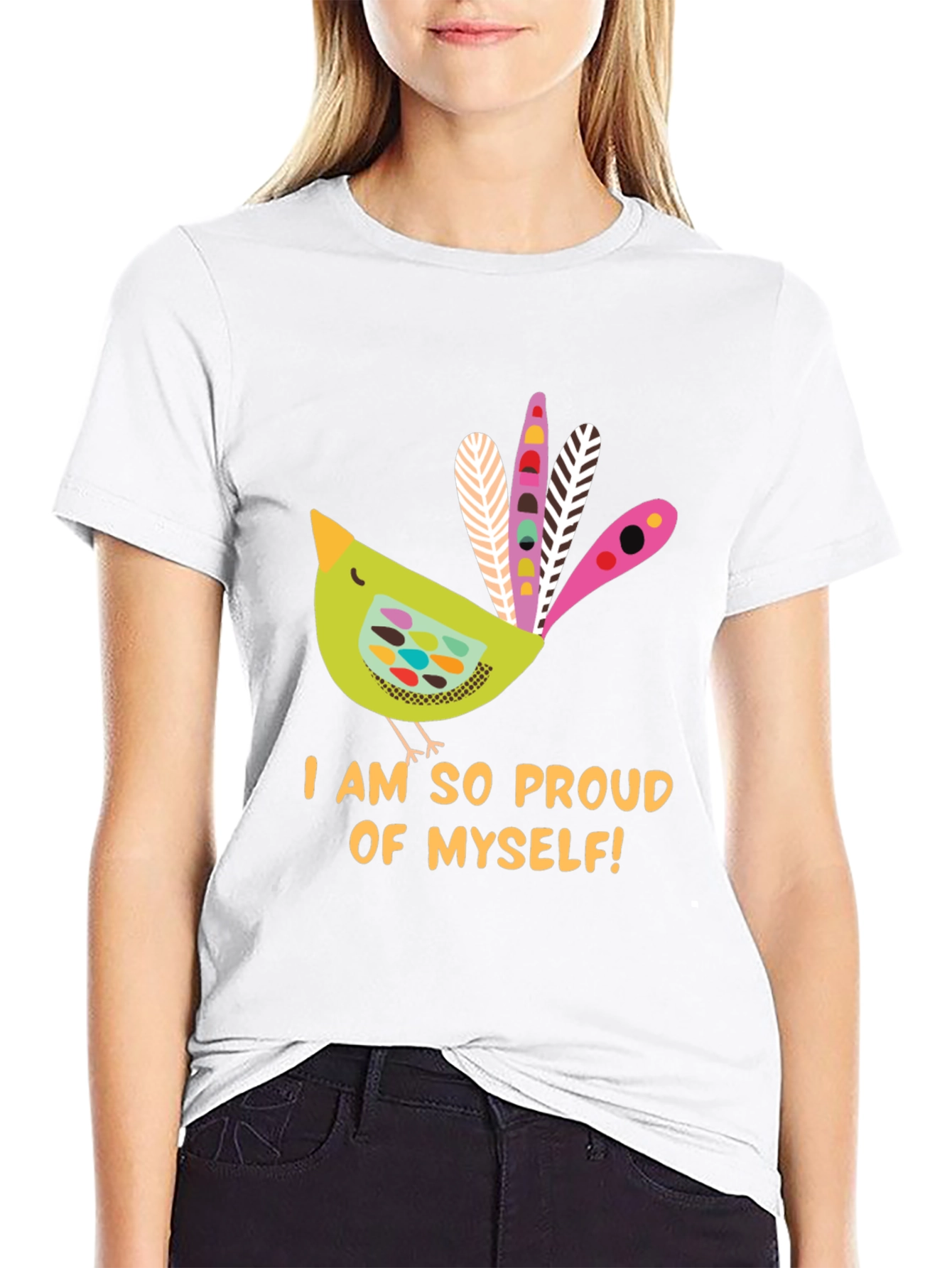 Proud Bird Graphic Tee - Black Unisex T-Shirt