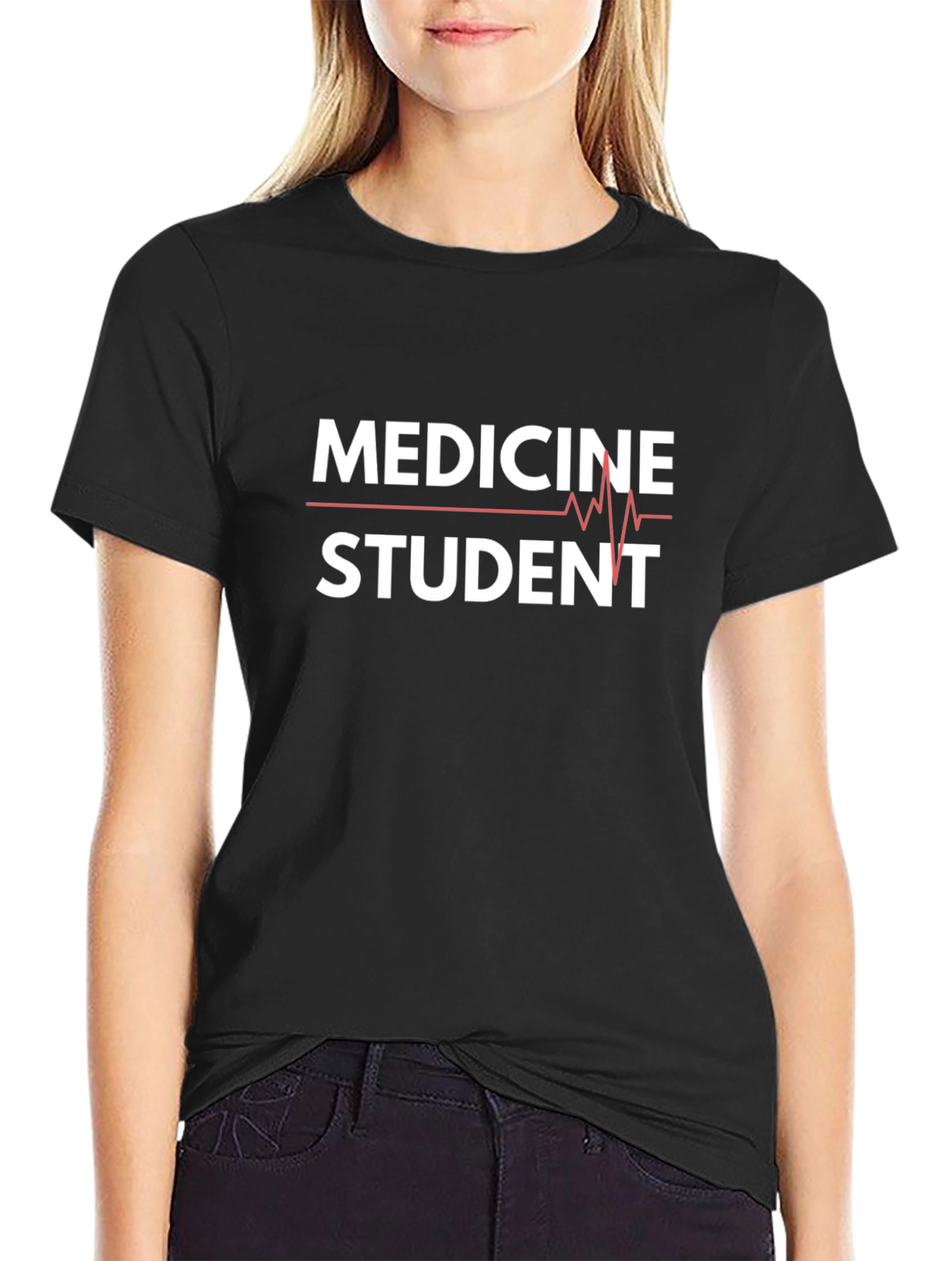 Medicine Student T-Shirt - Black Graphic Print