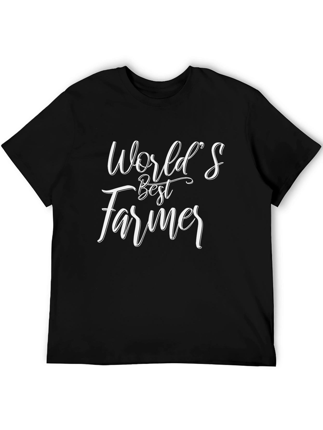 Worlds Best Farmer Black Graphic T-Shirt