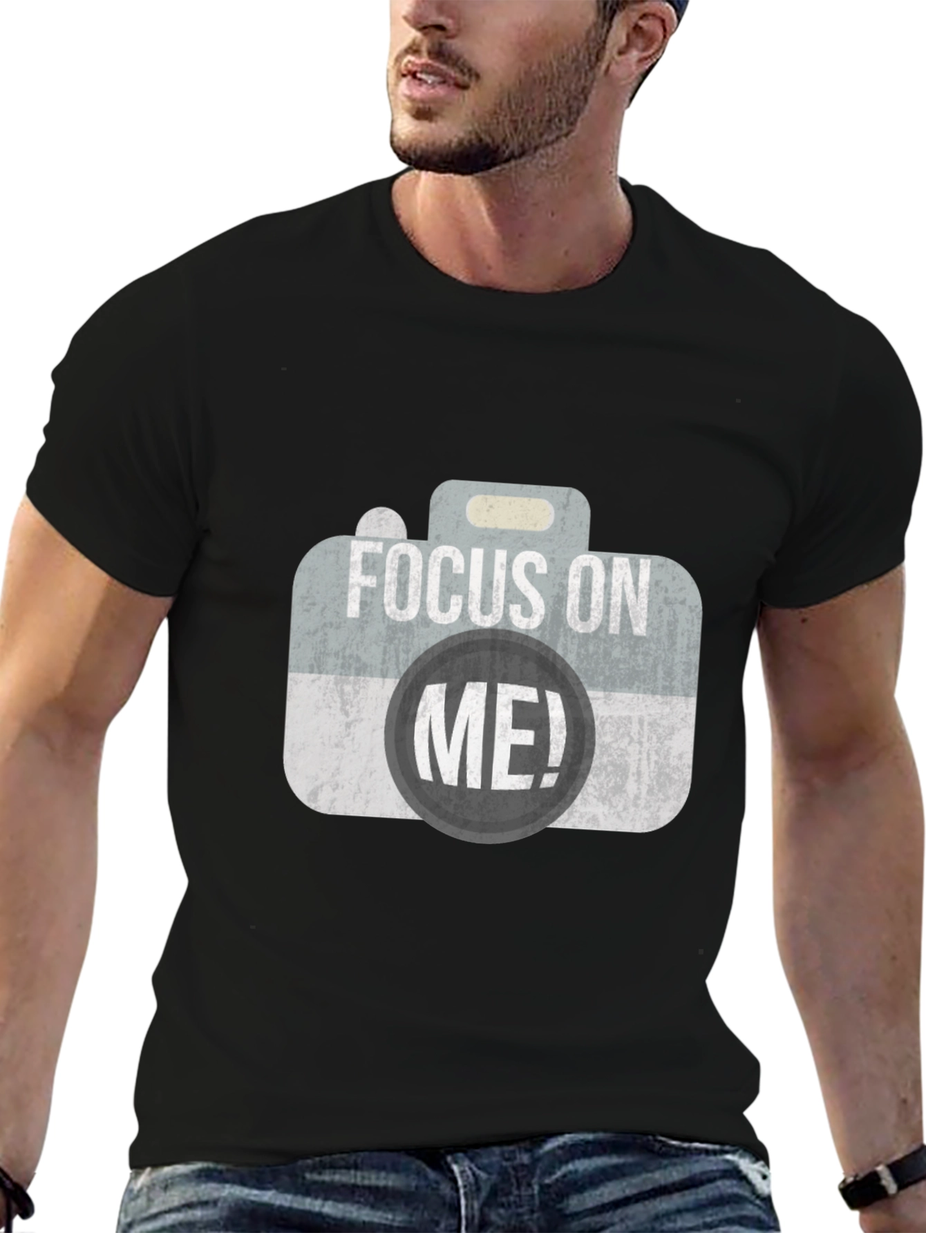 Focus On Me! Graphic T-Shirt - Black