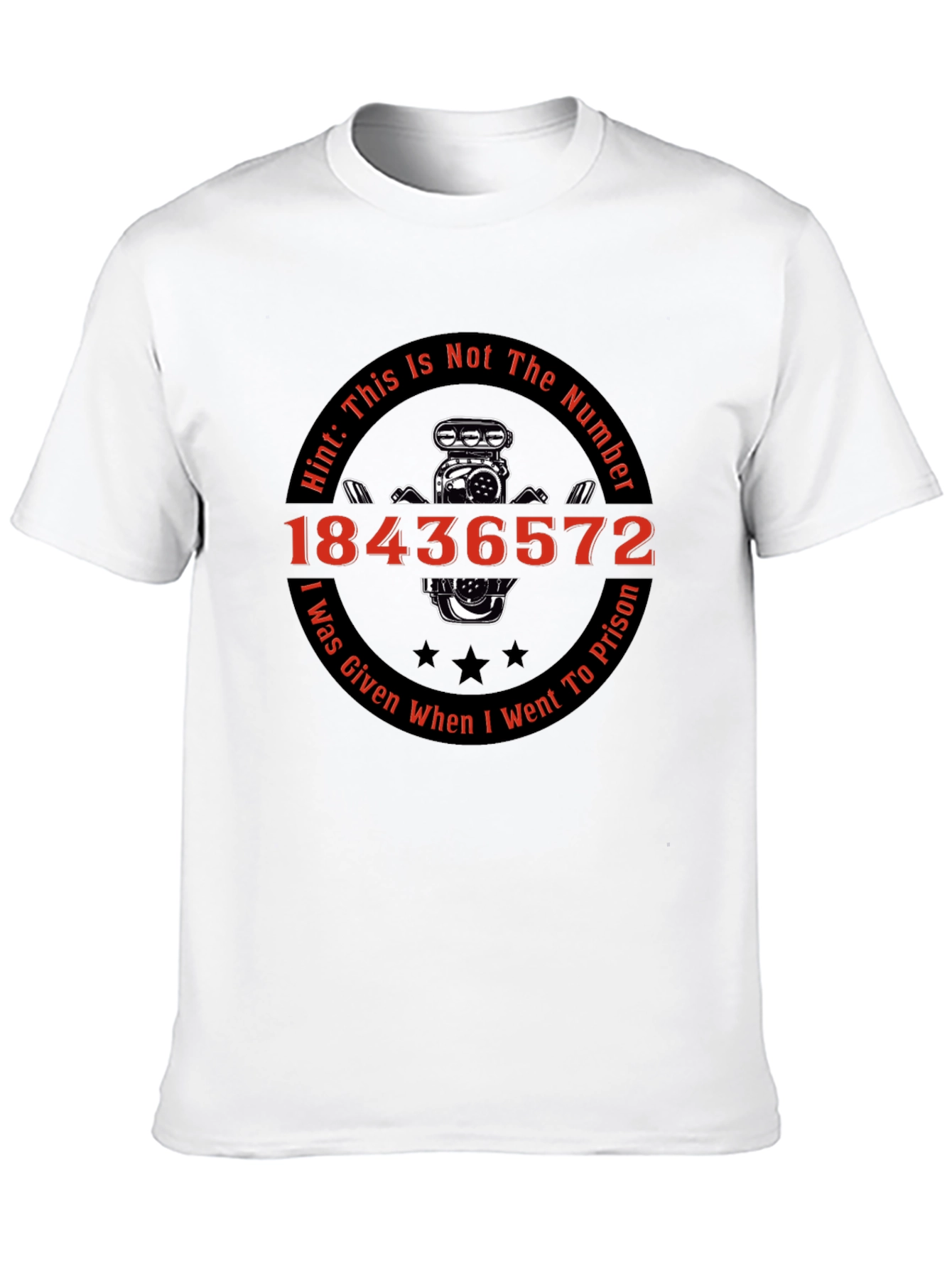 Mens Black T-Shirt with 18436572 Graphic