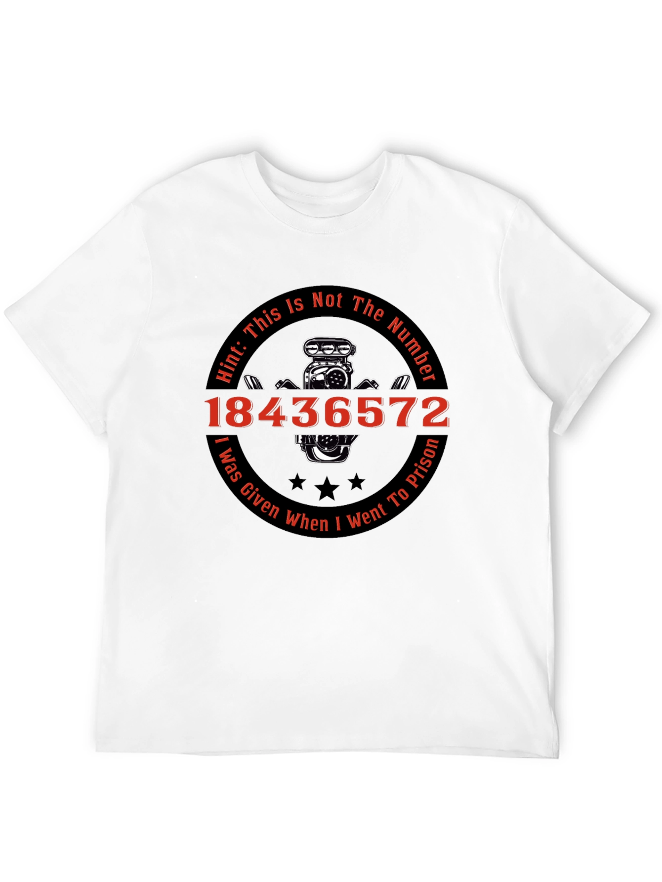 Mens Black T-Shirt with 18436572 Graphic