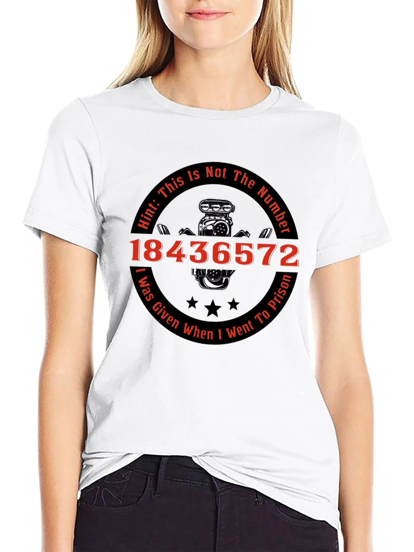 Mens Black T-Shirt with 18436572 Graphic