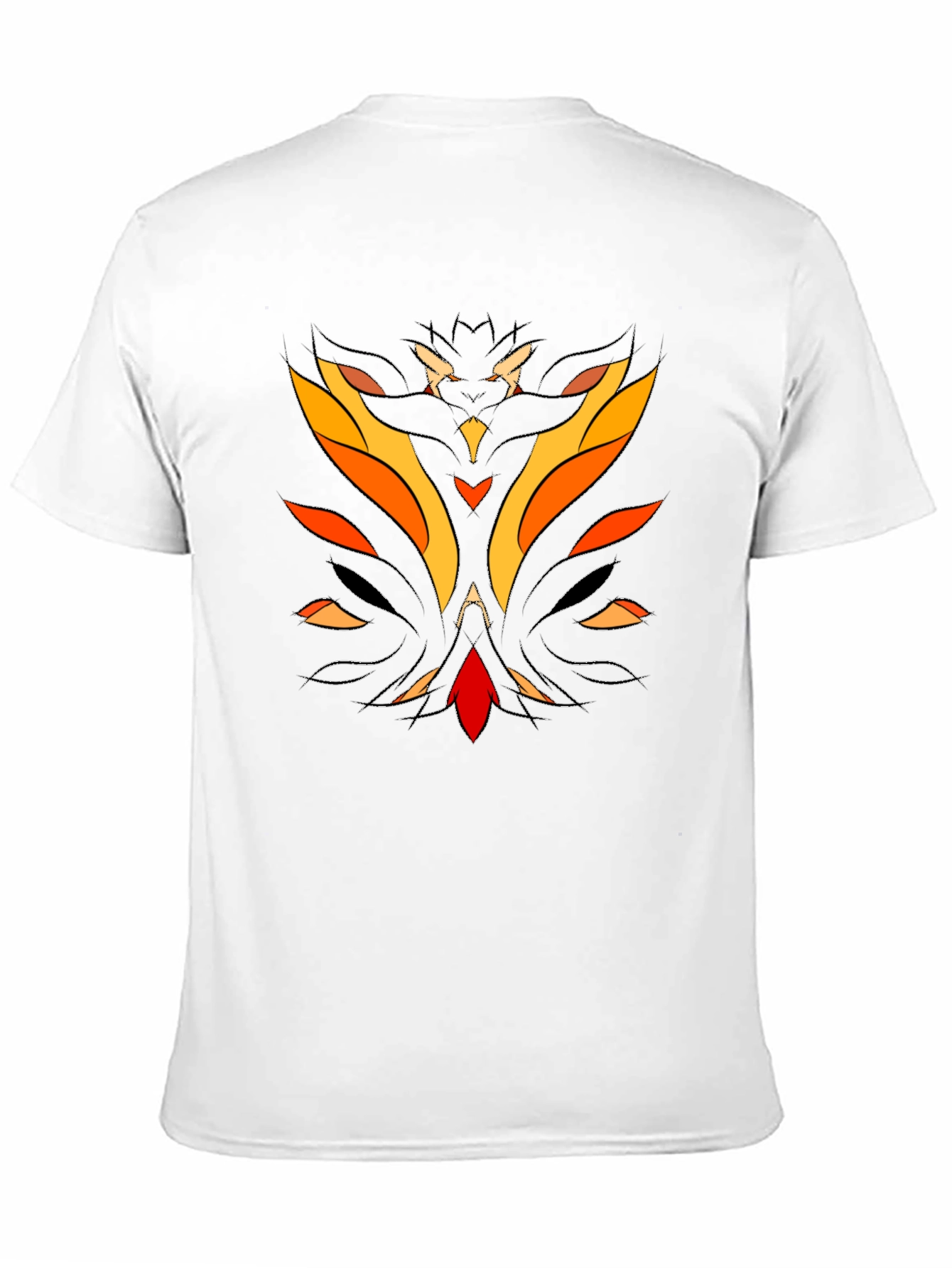Abstract Flame Graphic Black T-Shirt