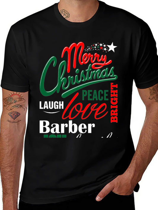 Merry Christmas Barber T-Shirt Holiday Gift