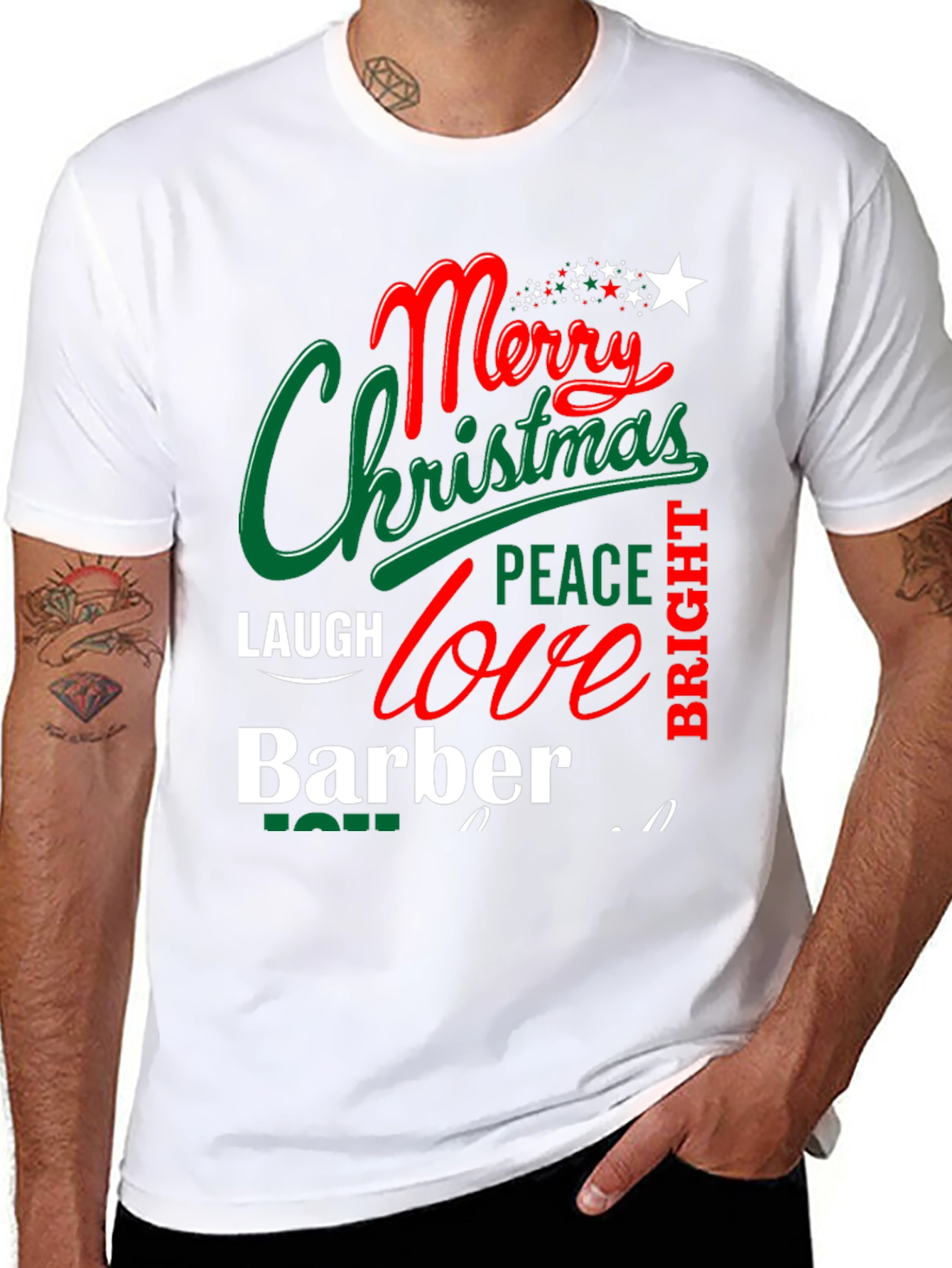 Merry Christmas Barber T-Shirt Holiday Gift