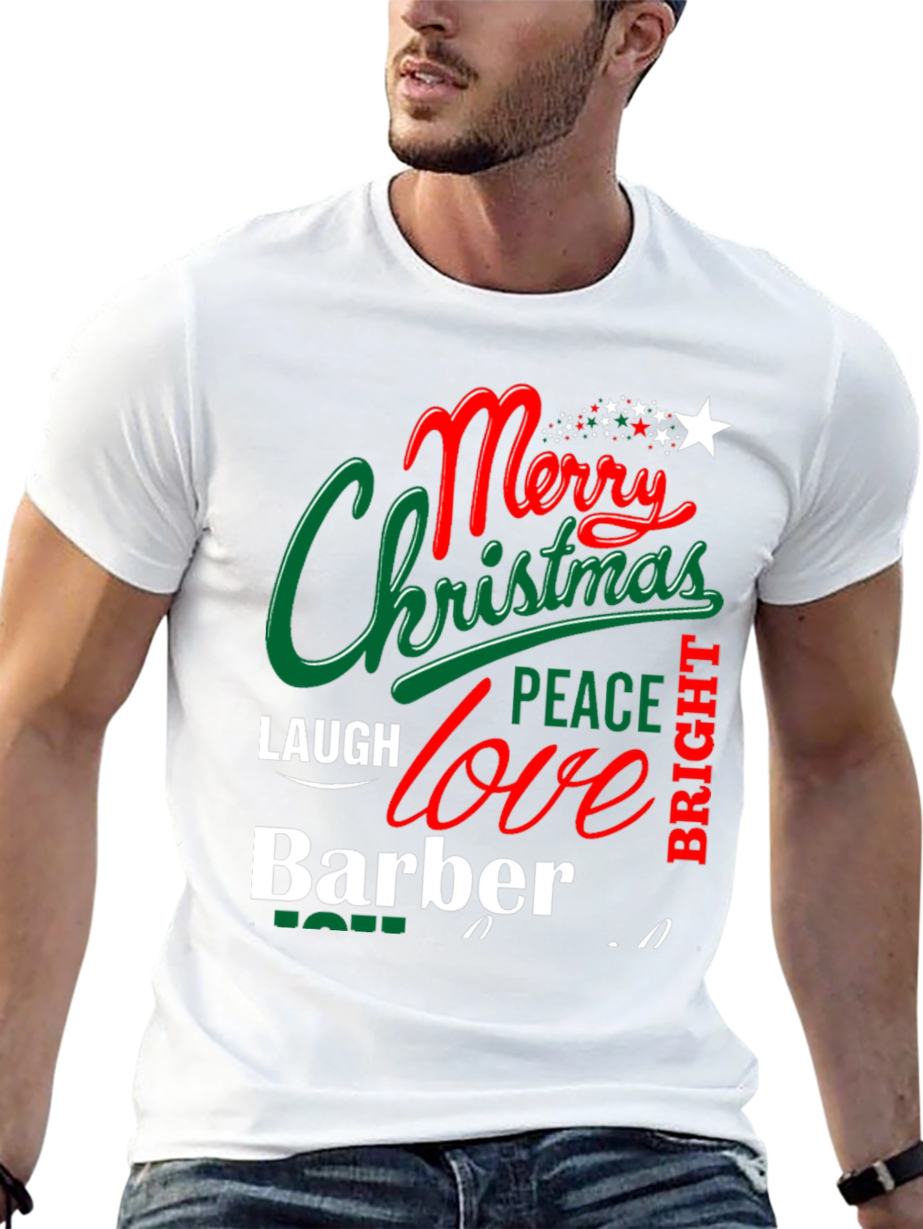 Merry Christmas Barber T-Shirt Holiday Gift