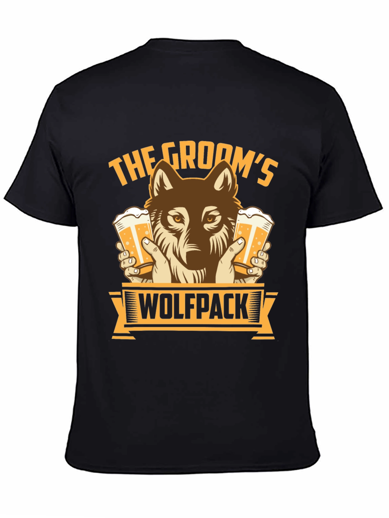 Grooms Wolfpack Beer Graphic T-Shirt