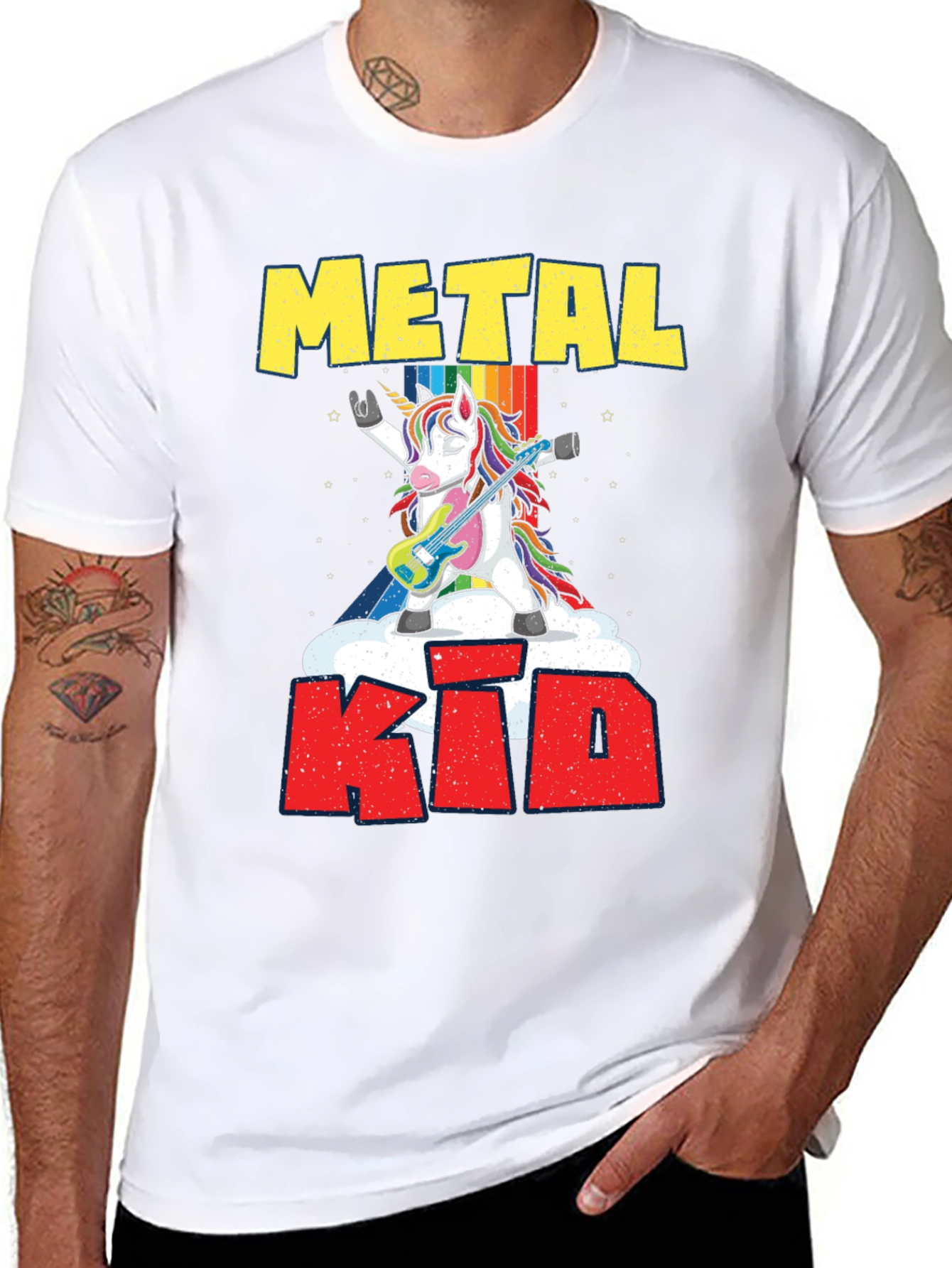 Metal Kid Unicorn Guitarist T-Shirt