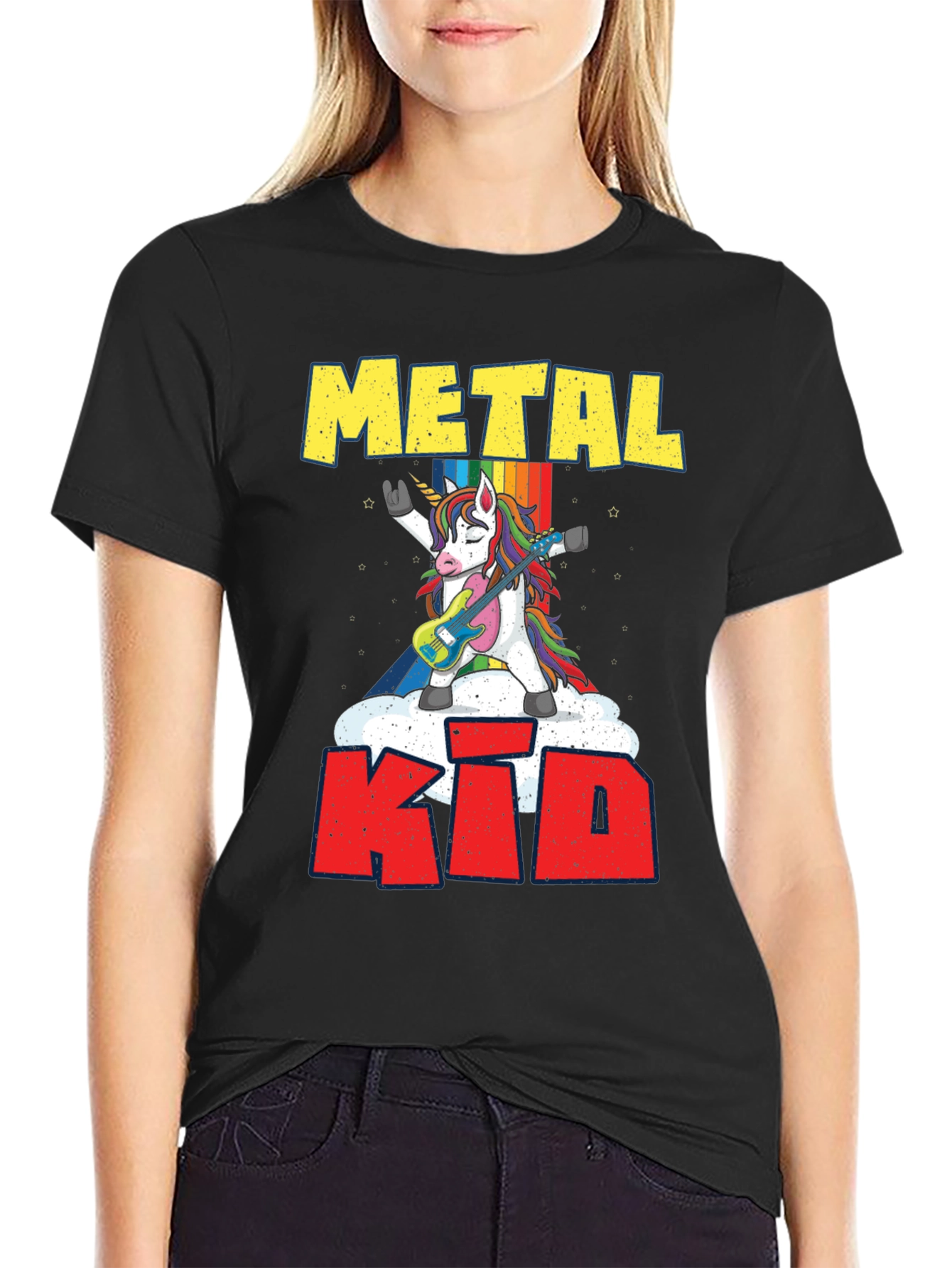 Metal Kid Unicorn Guitarist T-Shirt