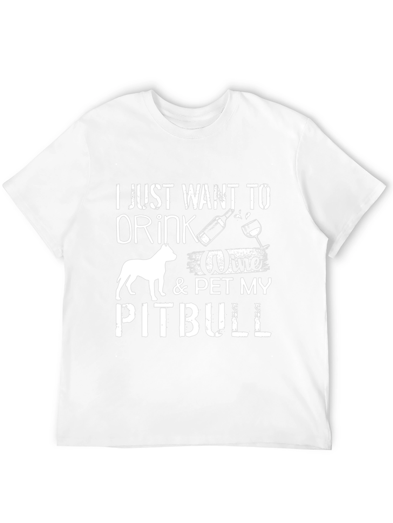 Drink Wine & Pet Pitbull Graphic Tee
