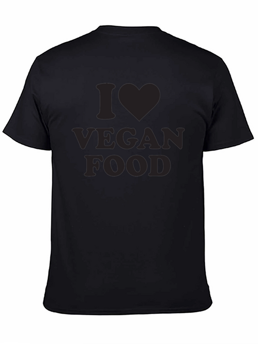 I Heart Vegan Food Black T-Shirt