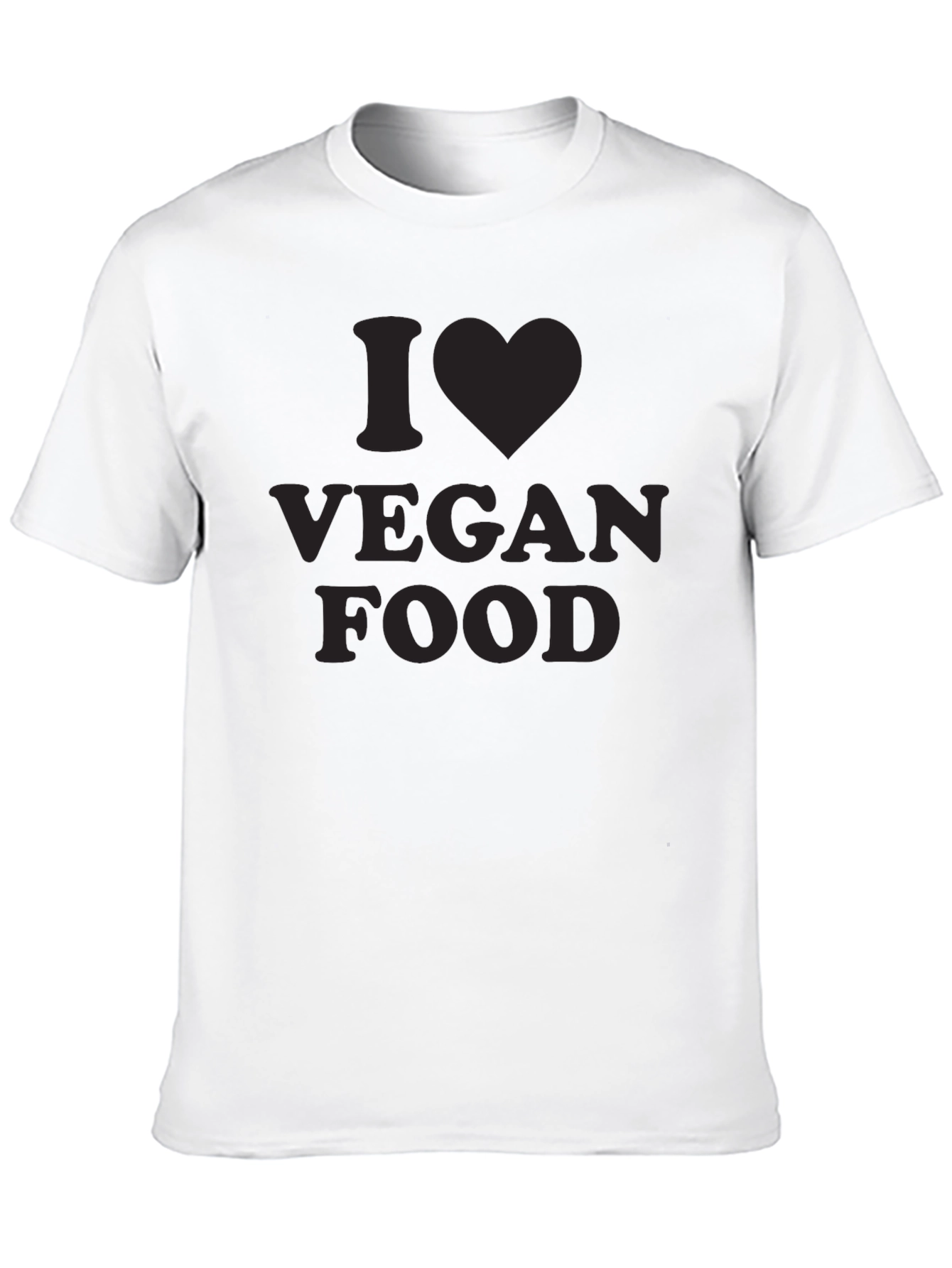 I Heart Vegan Food Black T-Shirt