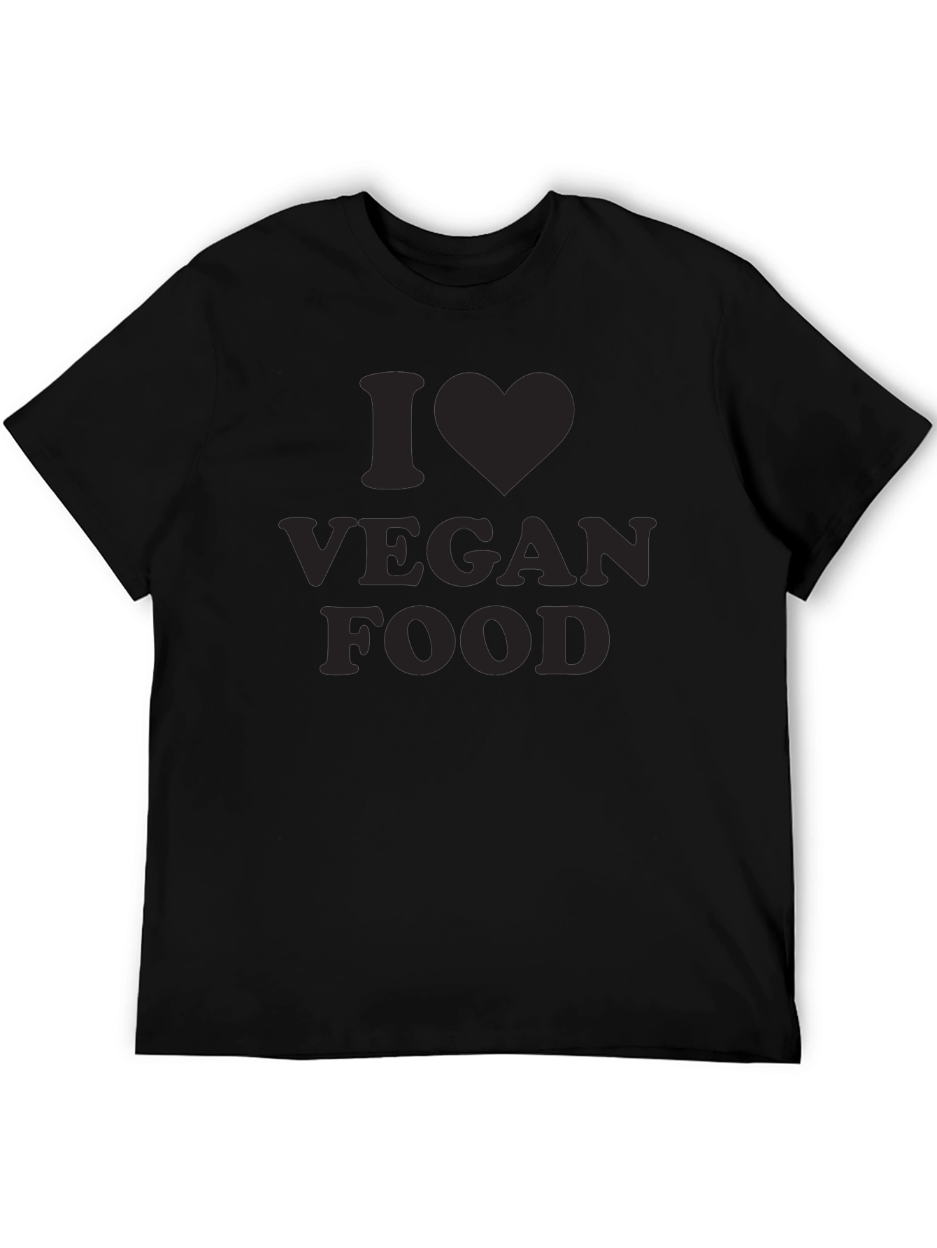 I Heart Vegan Food Black T-Shirt