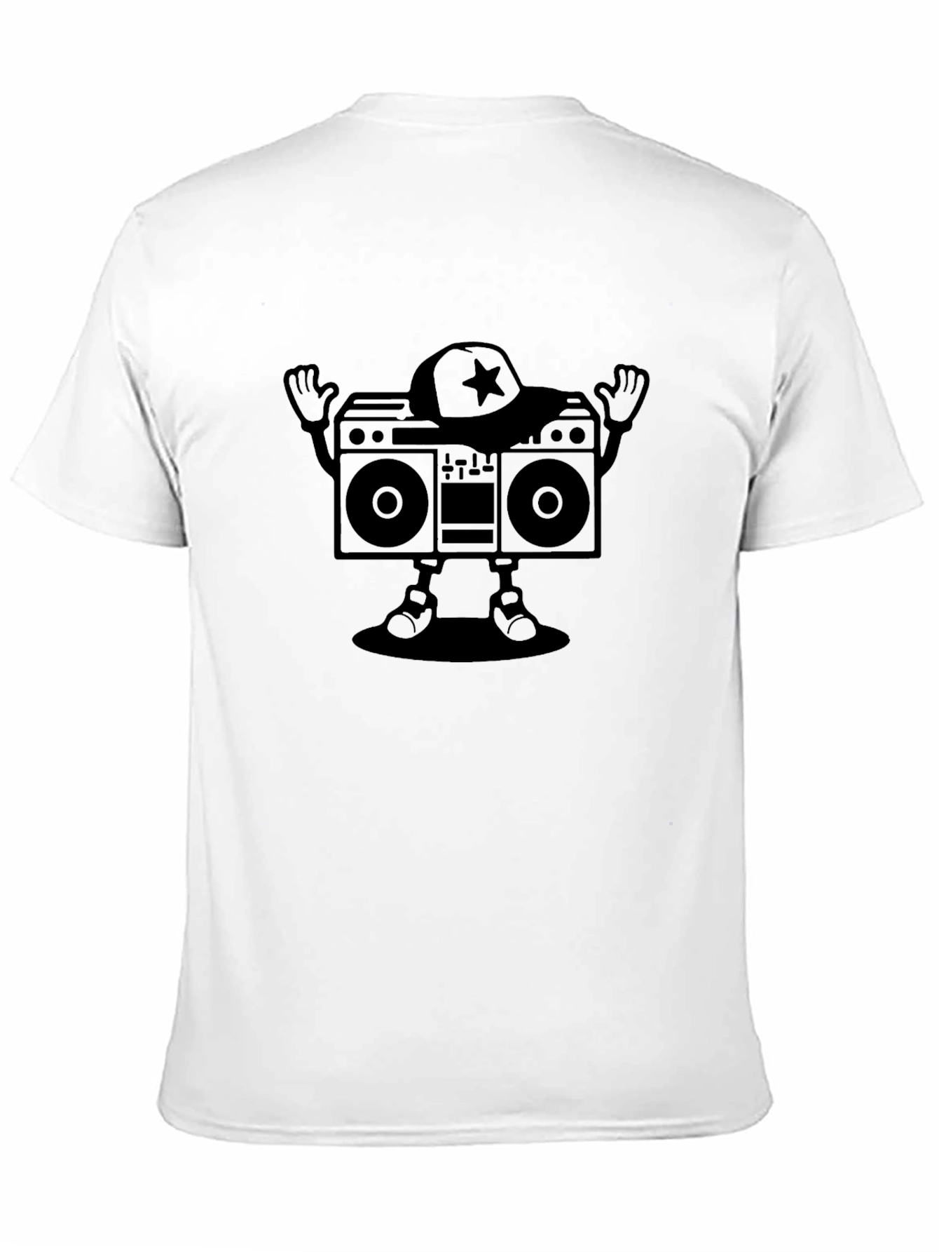 Retro Boombox Graphic Tee - Cool Casual Style
