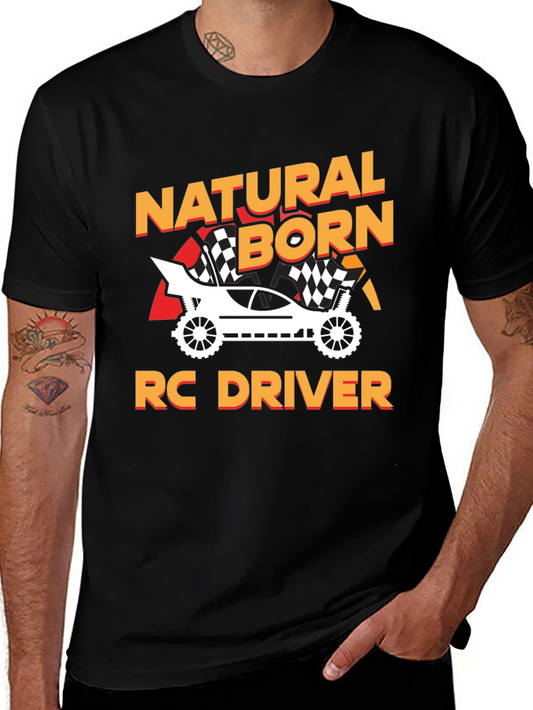 Natural Born RC Driver Black Graphic Tee