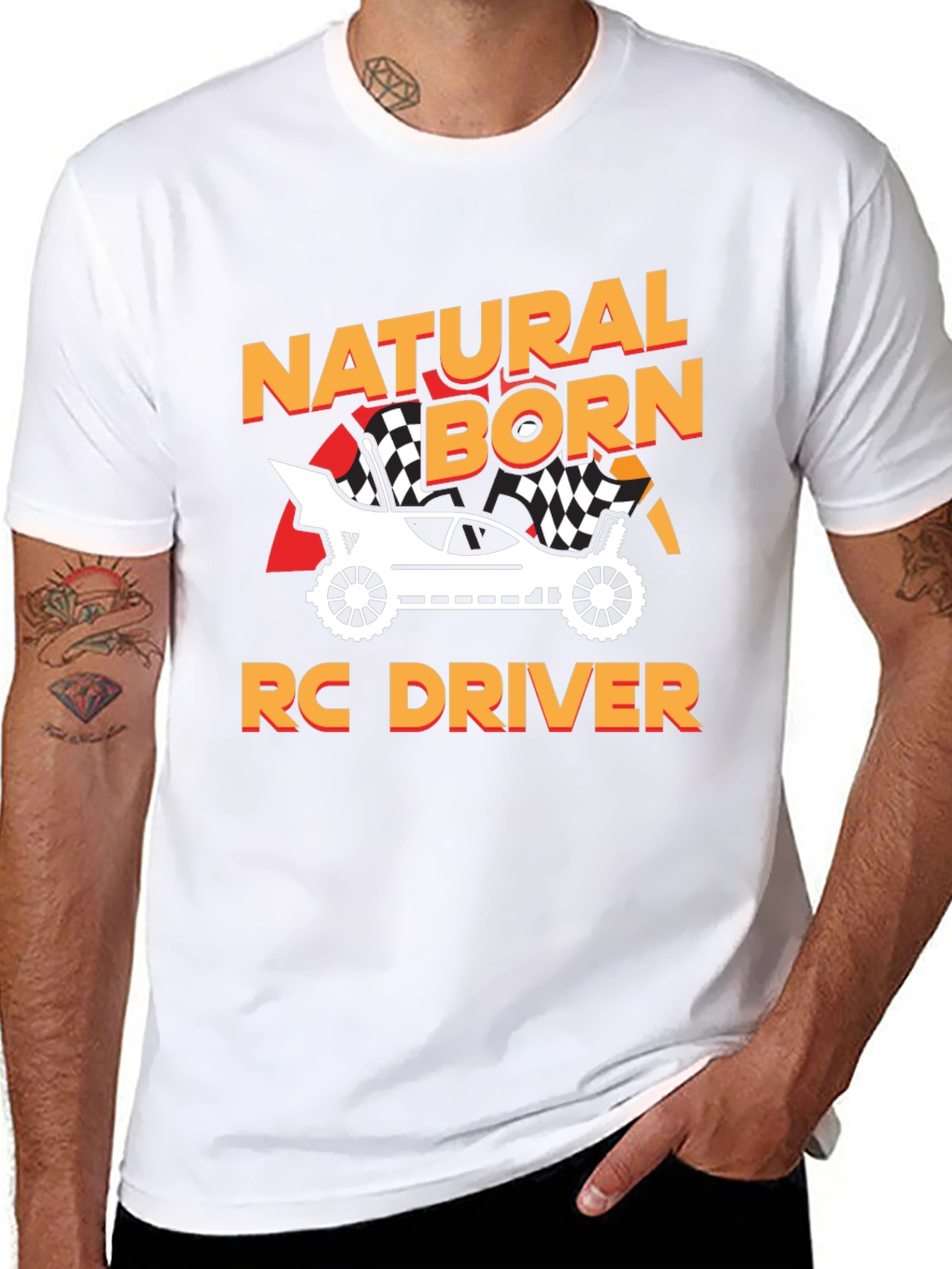 Natural Born RC Driver Black Graphic Tee
