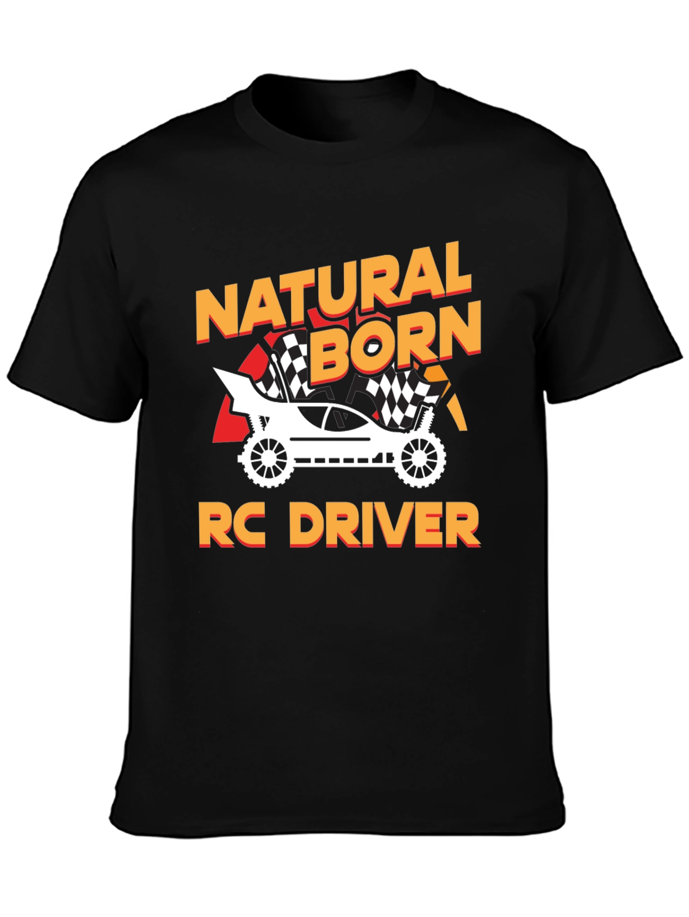 Natural Born RC Driver Black Graphic Tee