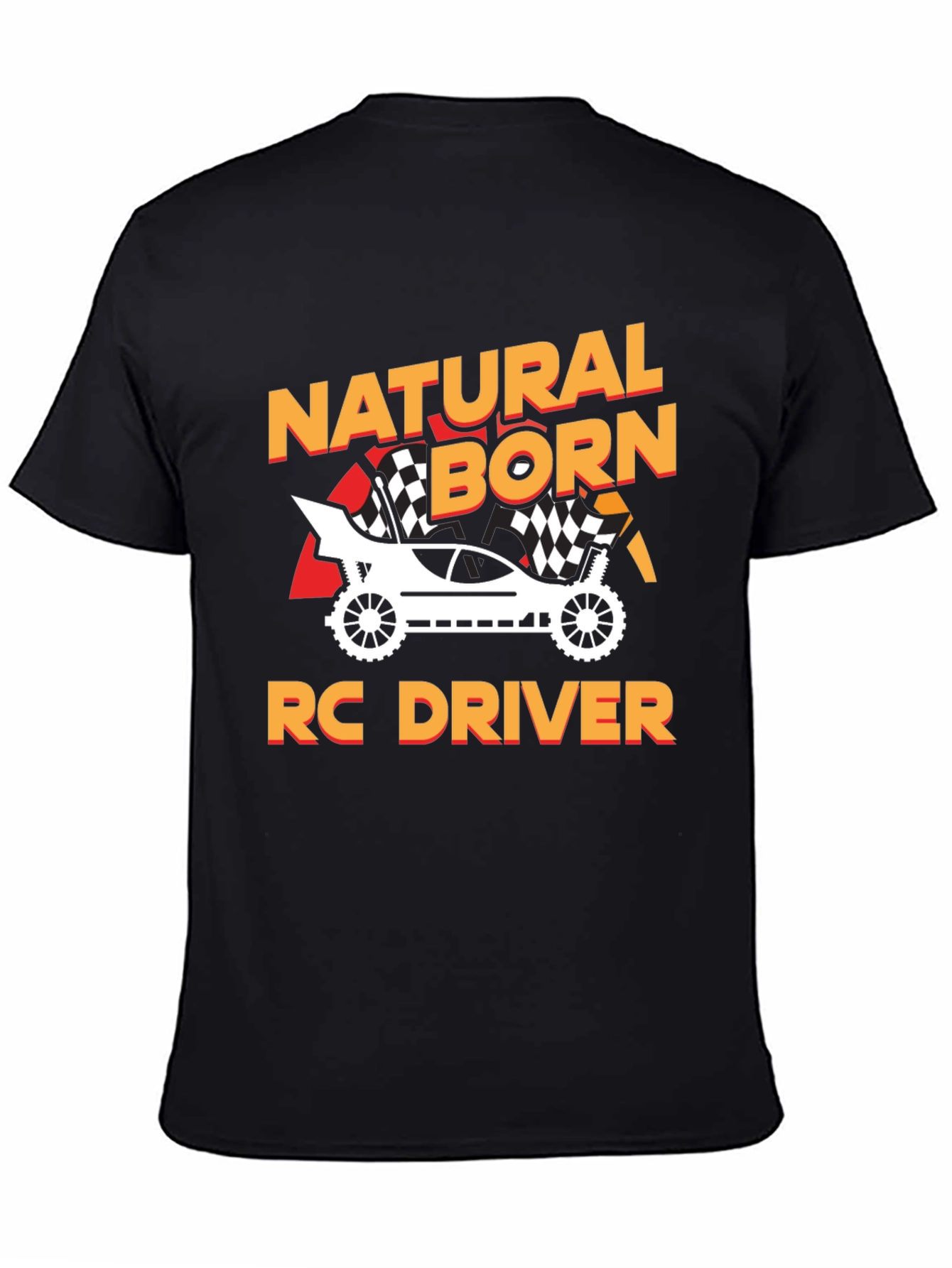Natural Born RC Driver Black Graphic Tee