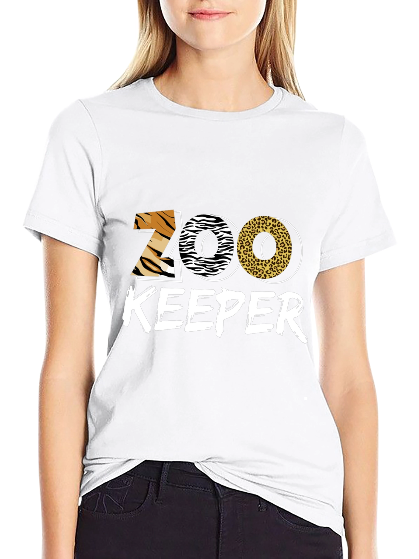 Zoo Keeper Graphic T-Shirt - Animal Print Design