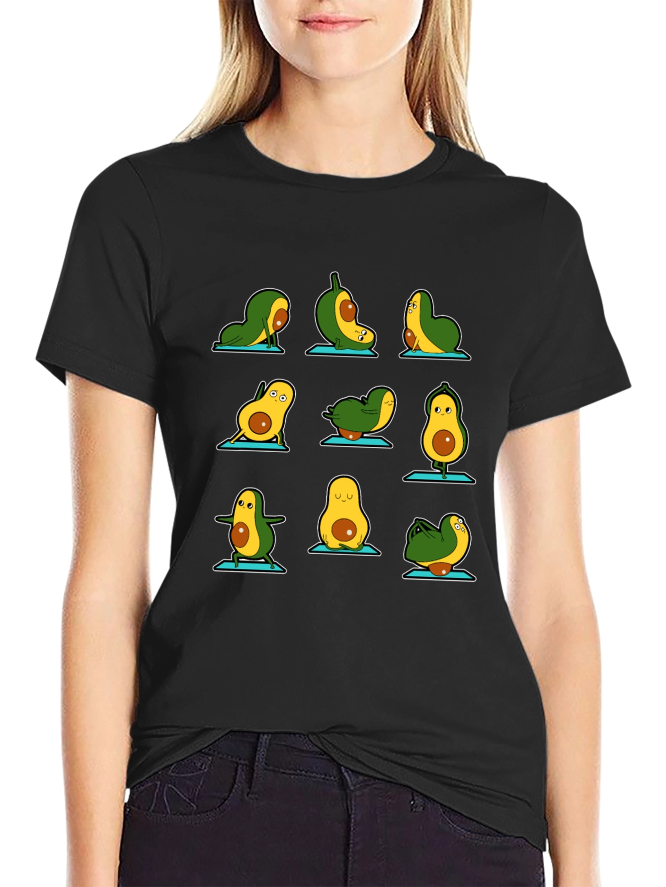 Yoga Avocado Black T-Shirt